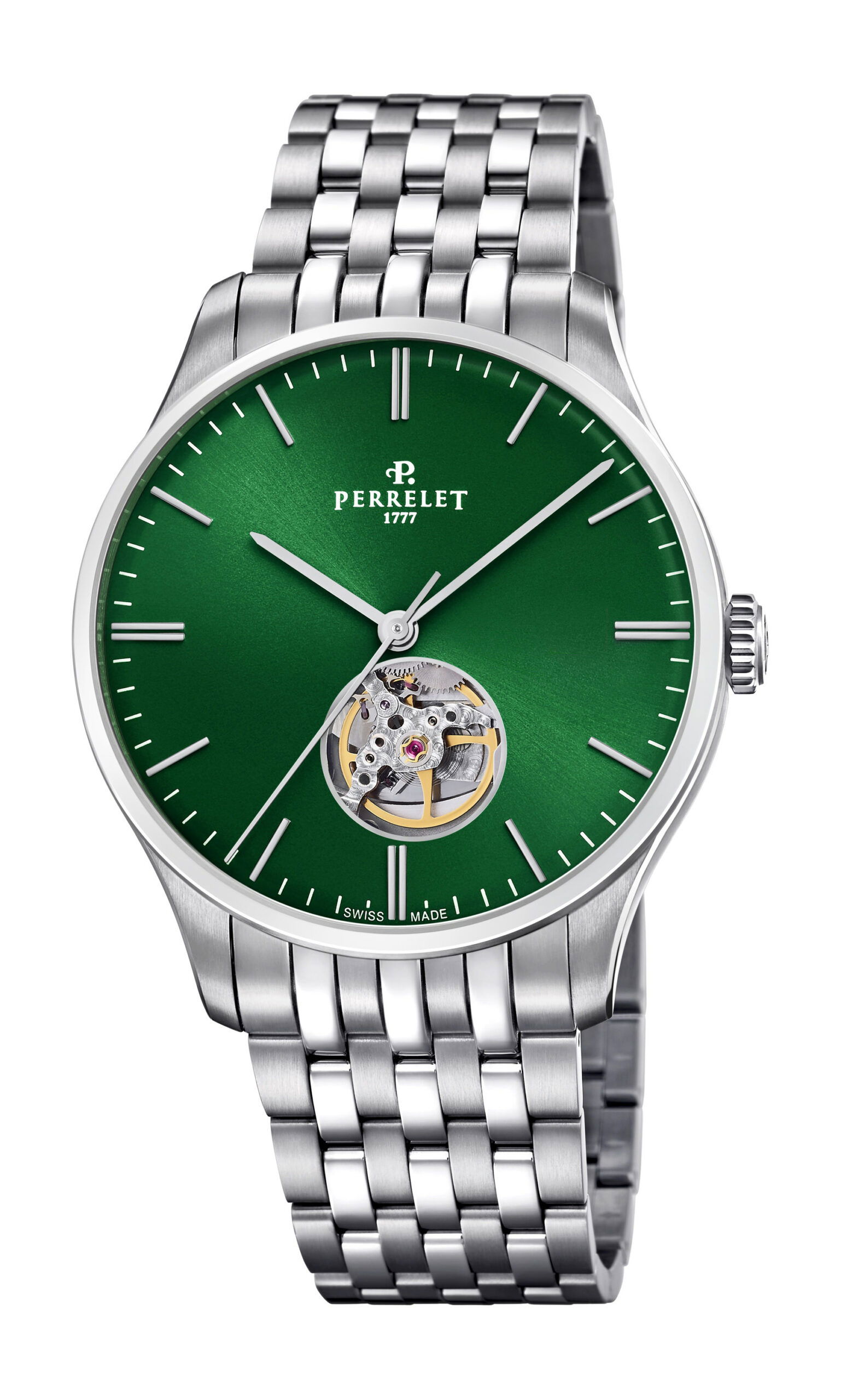 Perrelet Weekend Open Heart Green watch