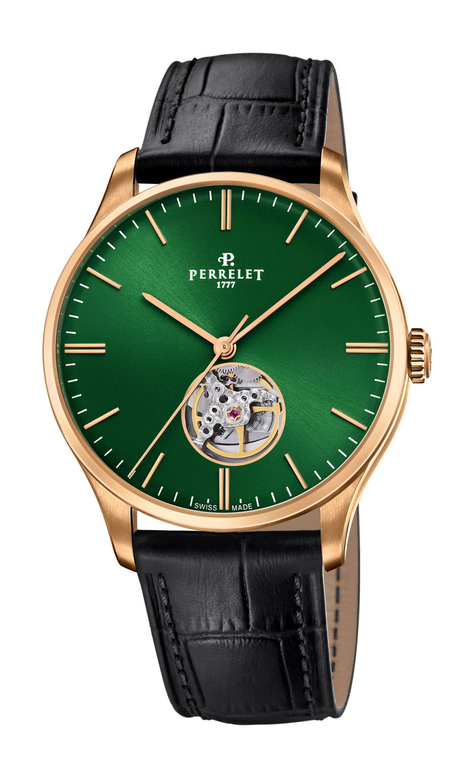 Perrelet Weekend Open Heart Green watch