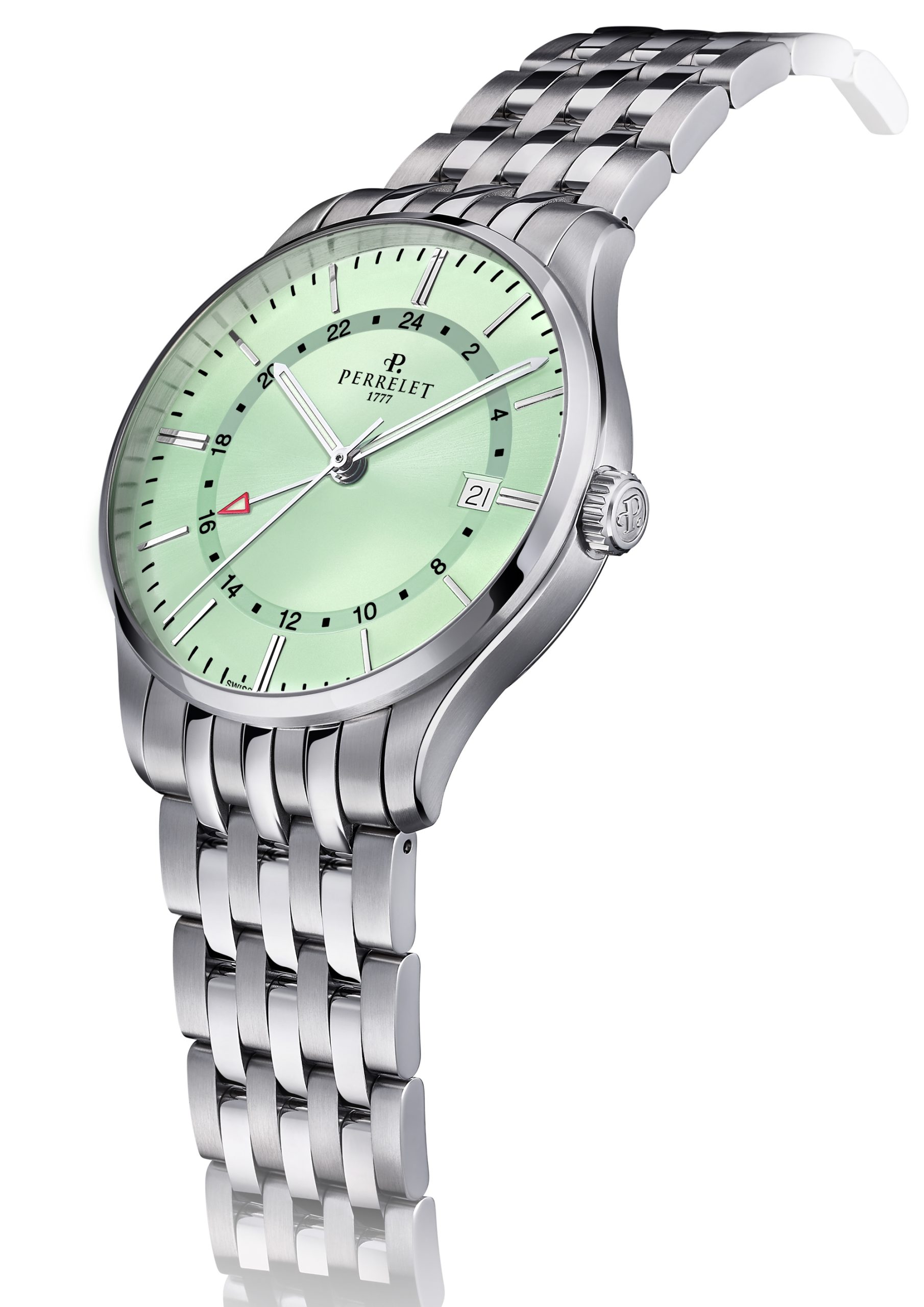 Perrelet Weekend GMT Green Mint - View 2