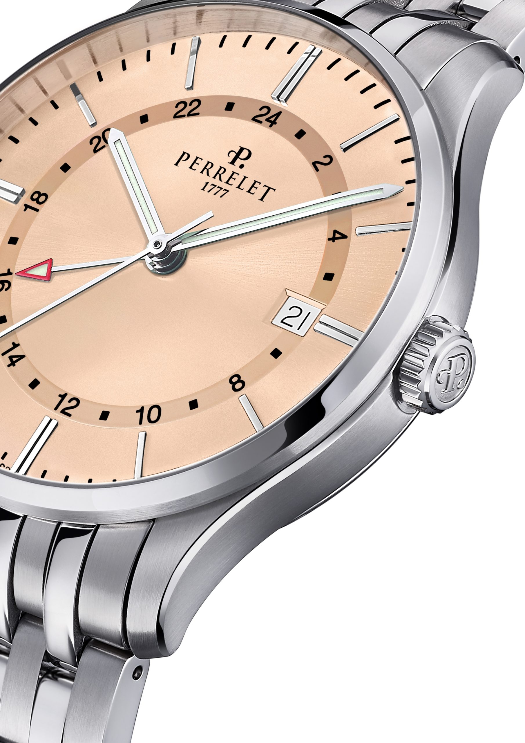 Perrelet Weekend GMT Salmon - View 3