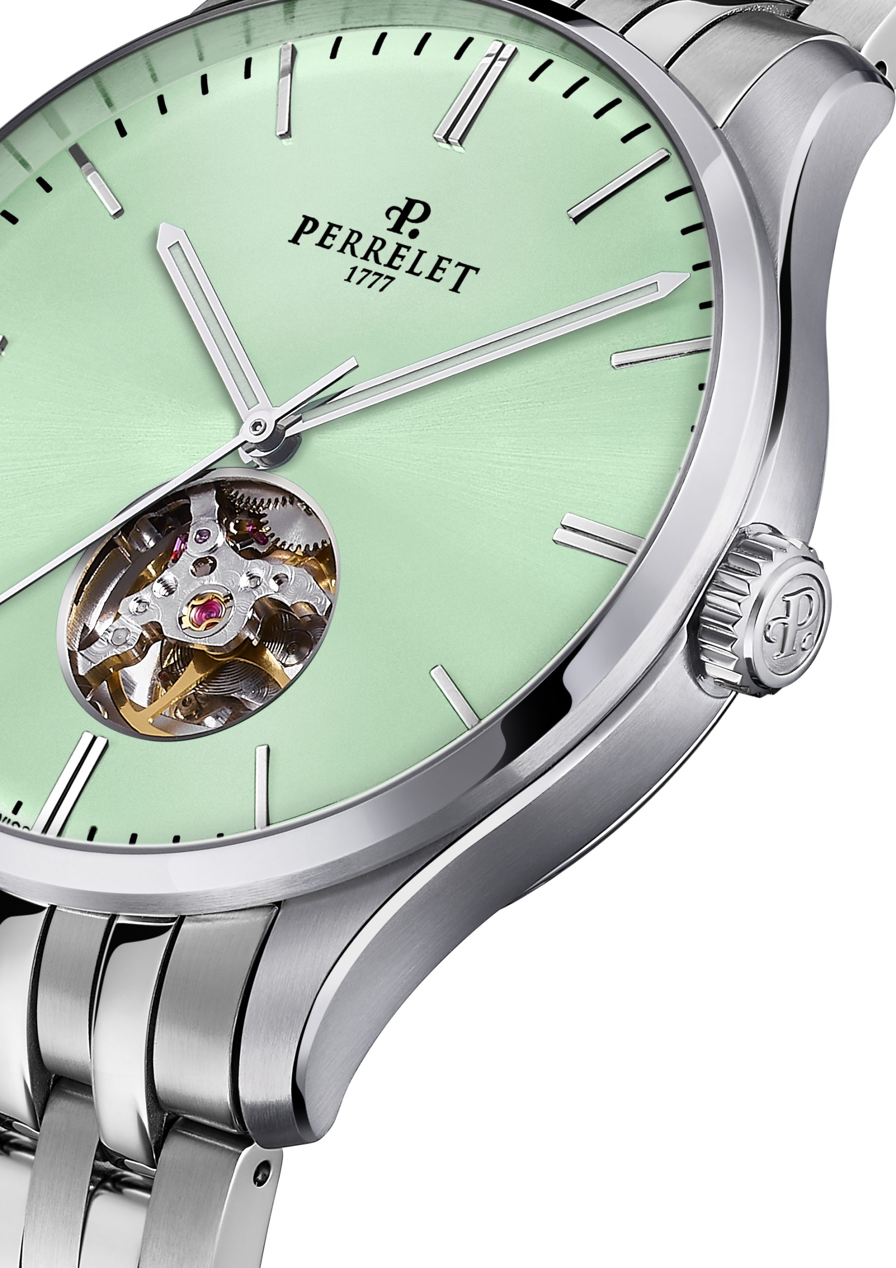 Perrelet Weekend Open Heart Green Mint - View 2