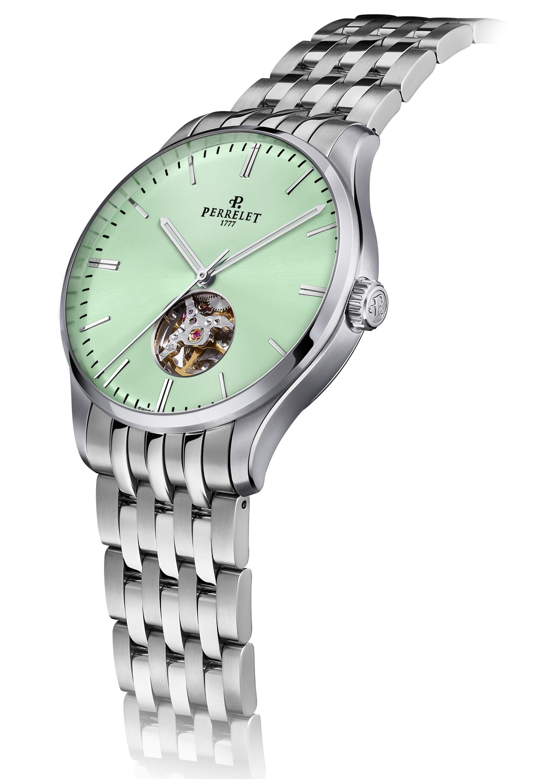 Perrelet Weekend Open Heart Green Mint - View 3