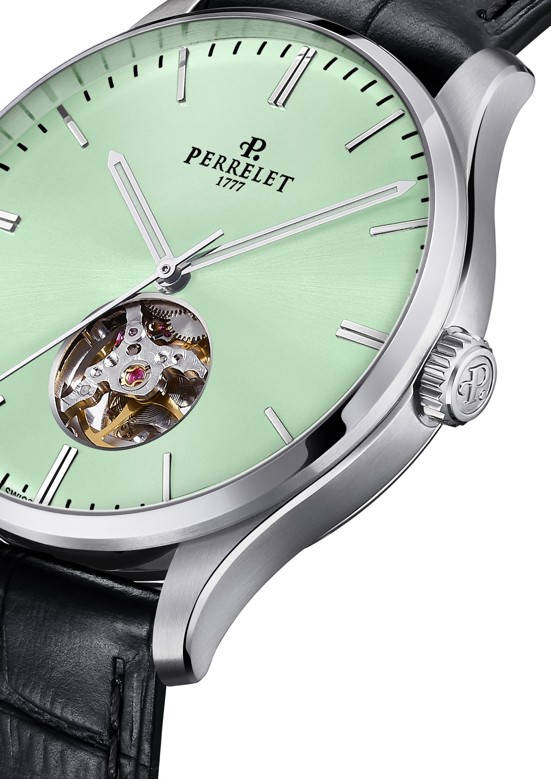 Perrelet Weekend Open Heart Green Mint - View 3