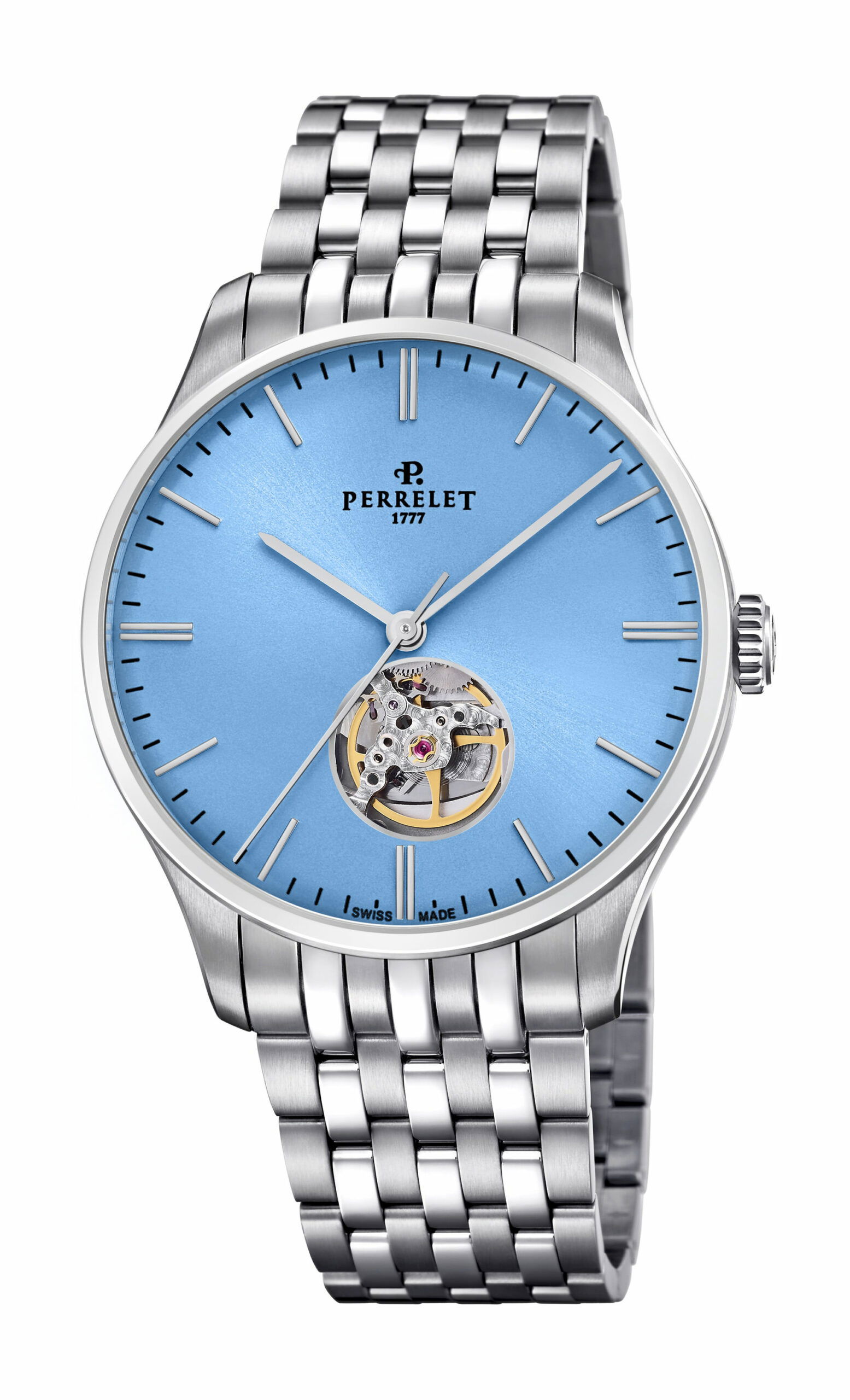 Perrelet Weekend Open Heart Ice Blue watch