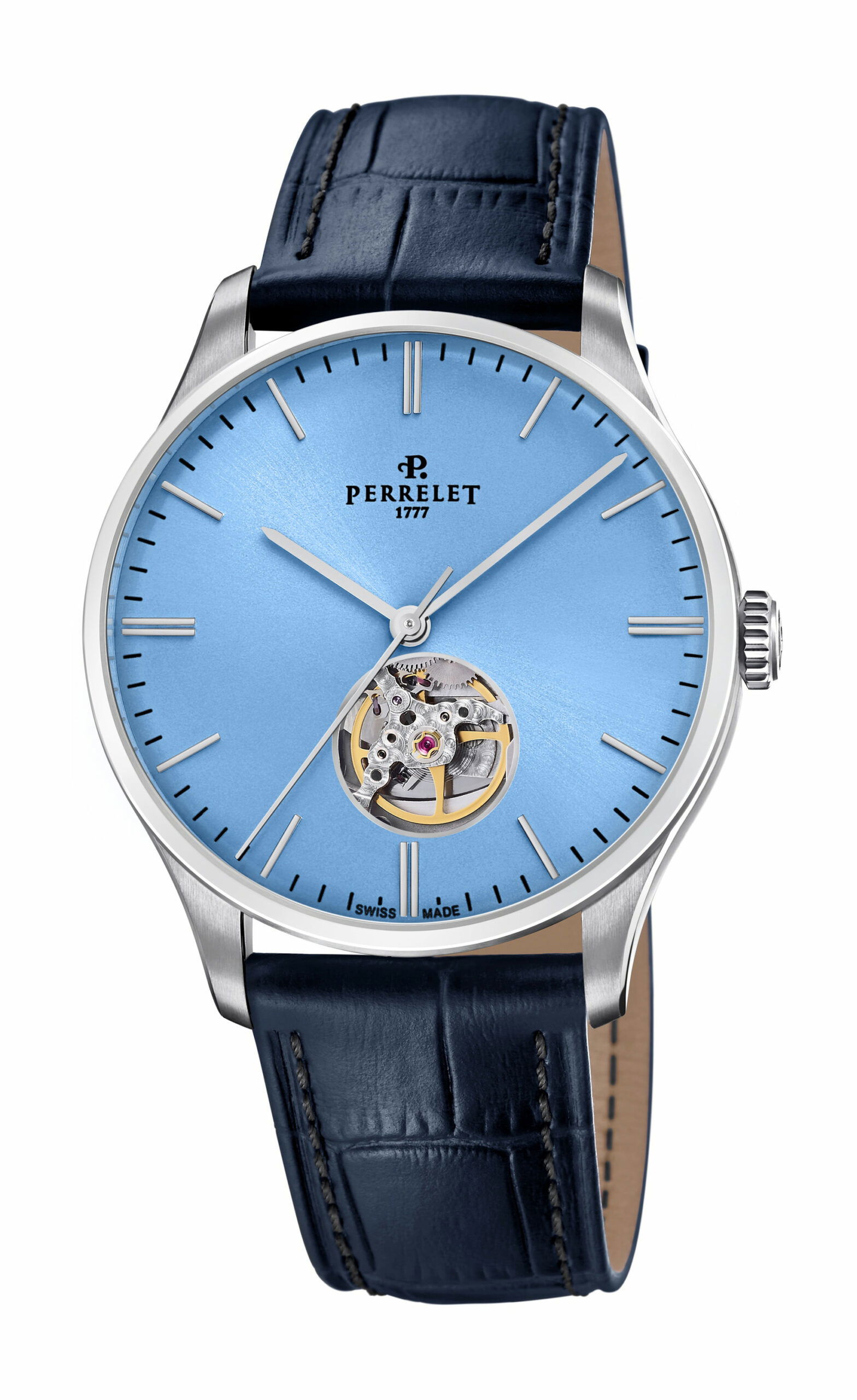 Perrelet Weekend Open Heart Ice Blue watch