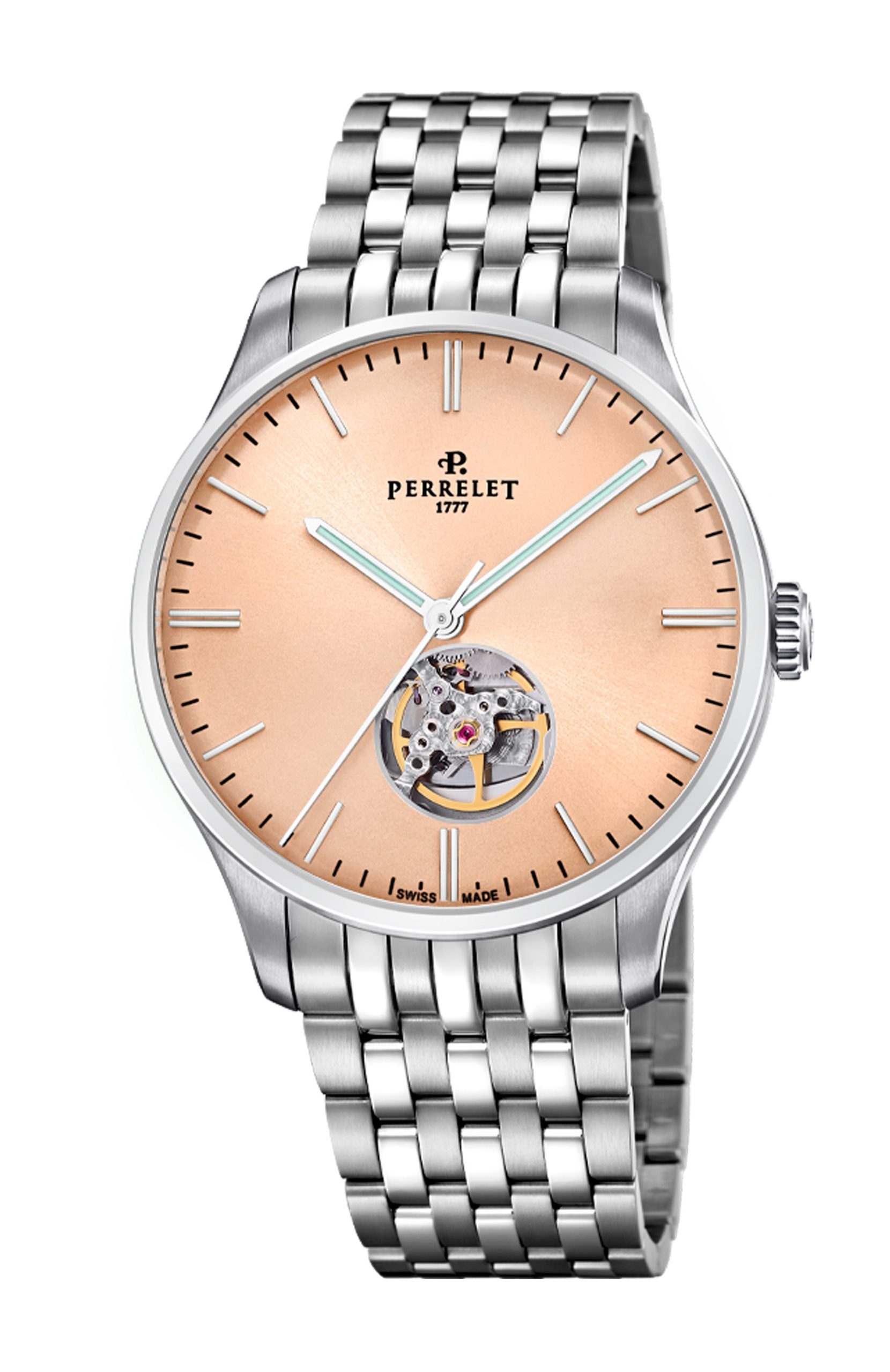 Perrelet Weekend Open Heart Salmon watch