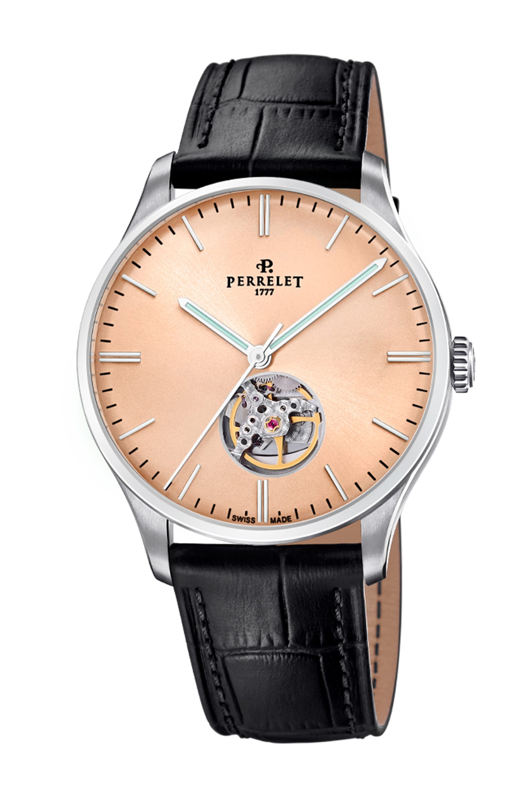 Perrelet Weekend Open Heart Salmon watch