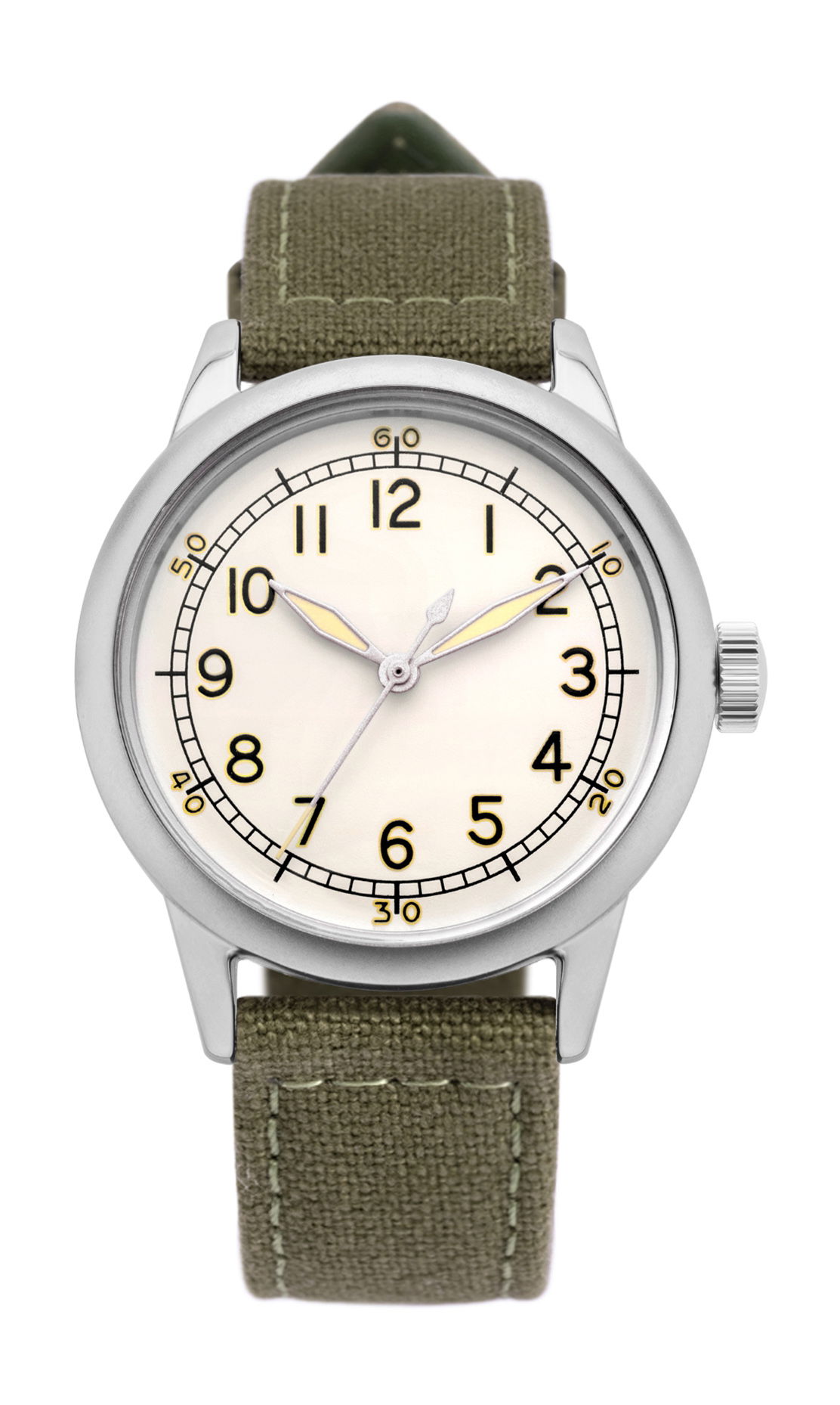 Praesidus Spec 2 Ameriquartz – White Patina Canvas watch