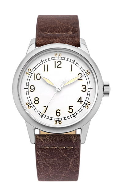 Praesidus Spec 2 Ameriquartz – White Patina Leather watch