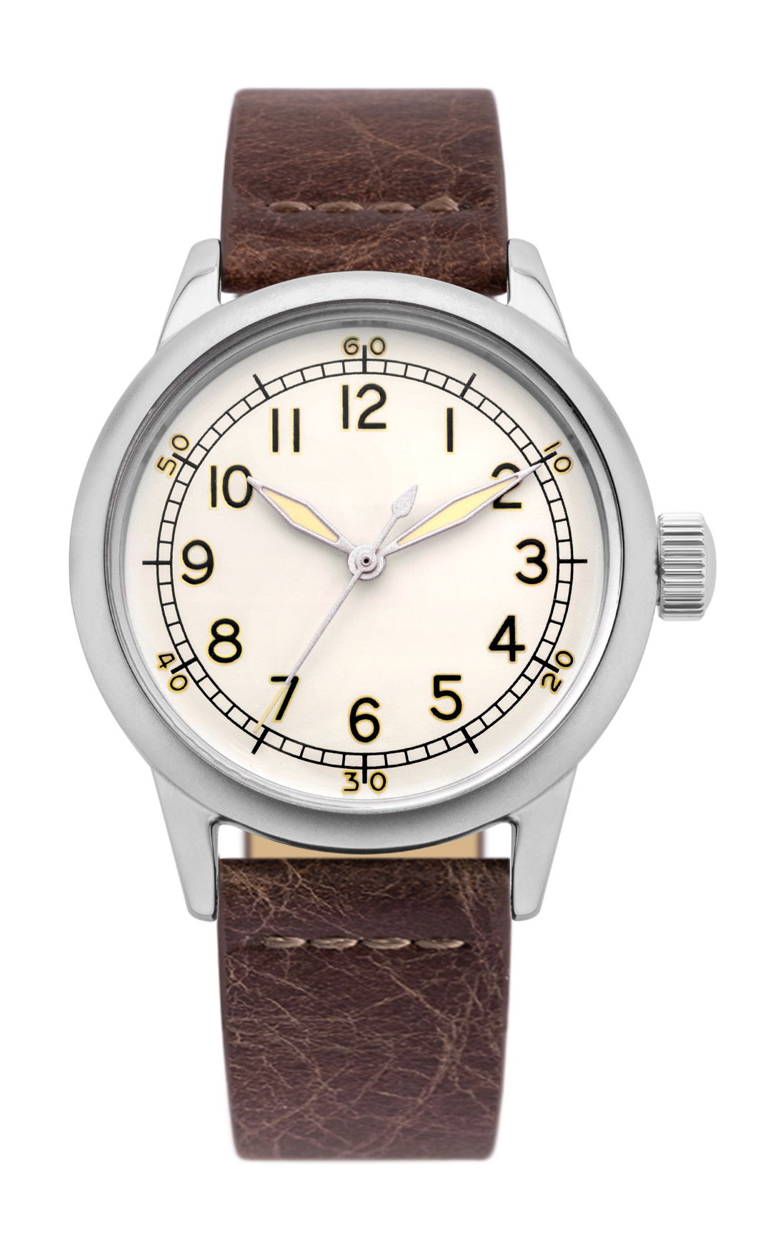 Praesidus Spec 2 Ameriquartz – White Patina Leather watch