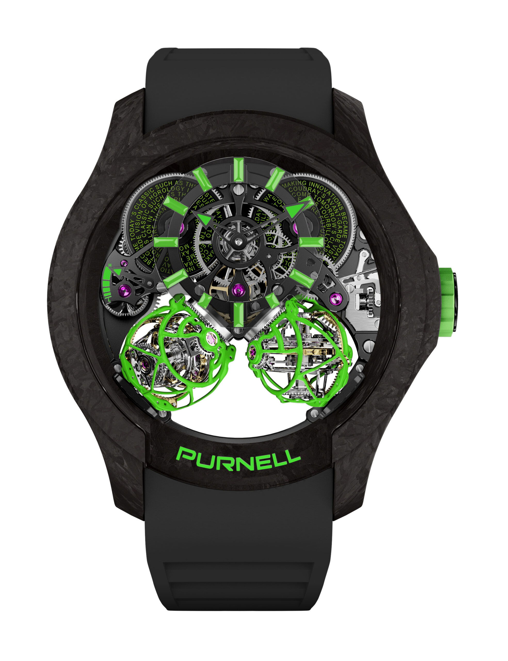 Purnell Escape II Carbon Neon Green watch