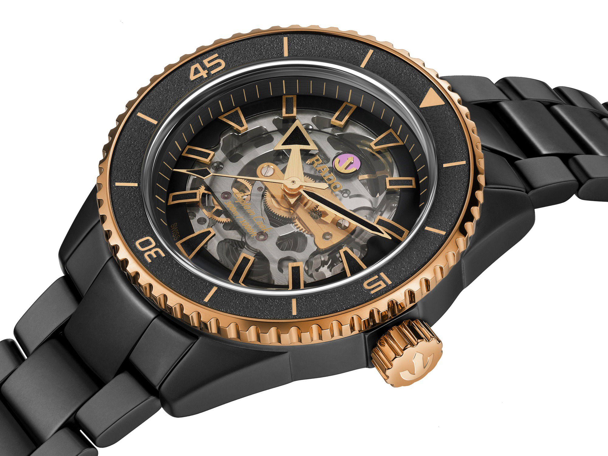 Rado Captain Cook High-Tech Ceramic Skeleton - View 3