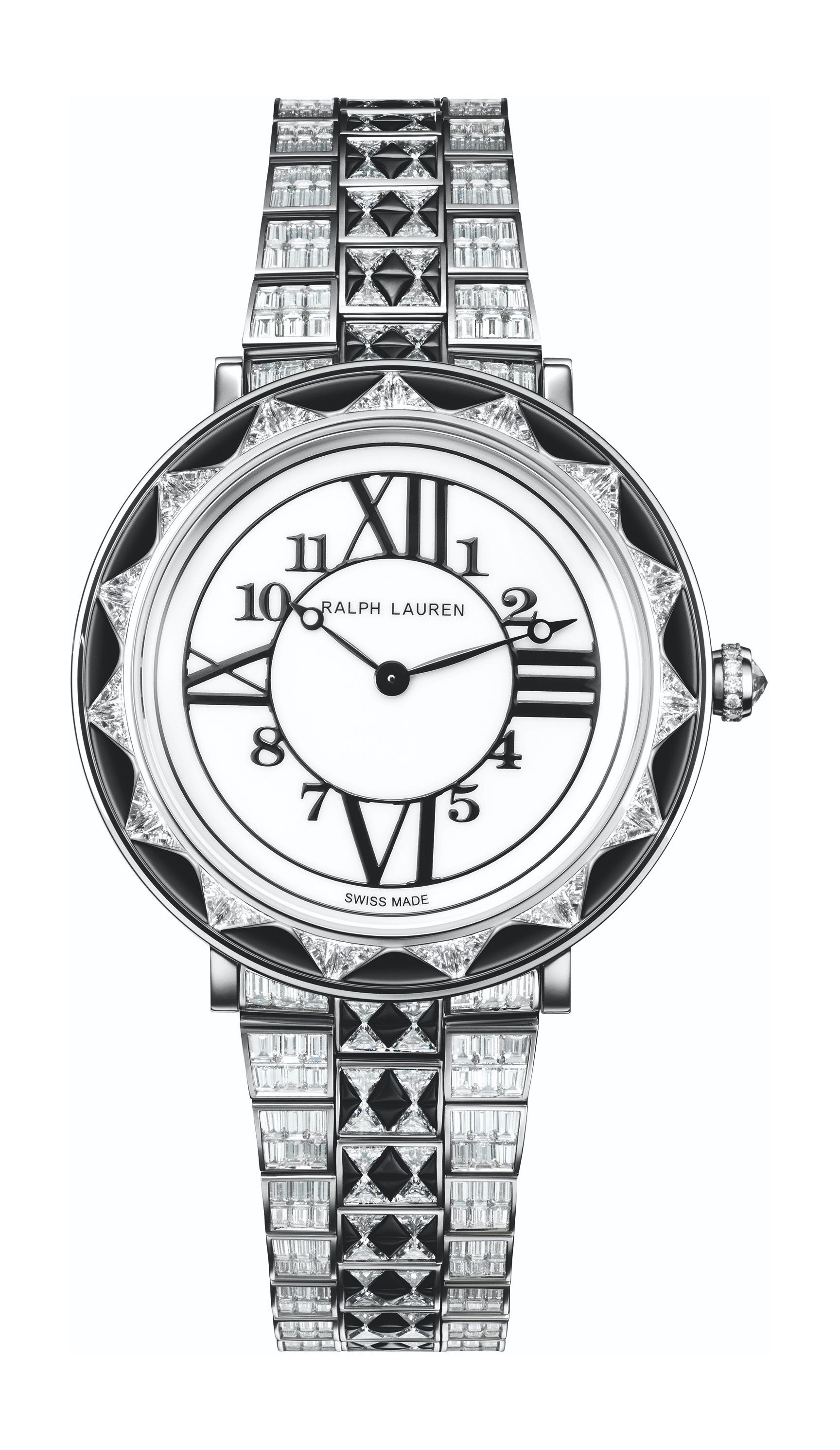 Ralph Lauren Rl888 Deco Diamond 38mm White Gold With Diamonds watch