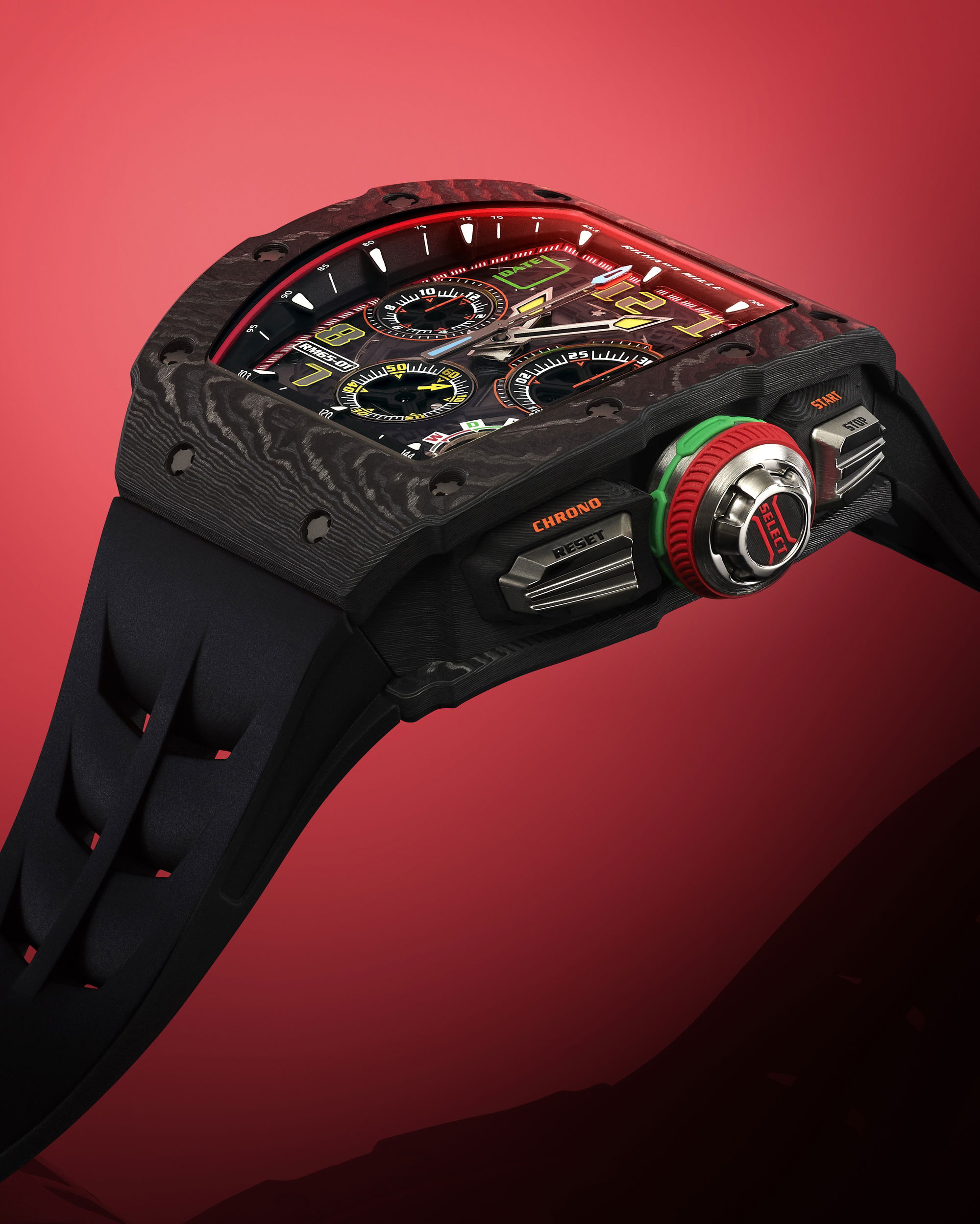Richard Mille RM 65-01 Automatic Split-Seconds Chronograph Carbon TPT® - View 2