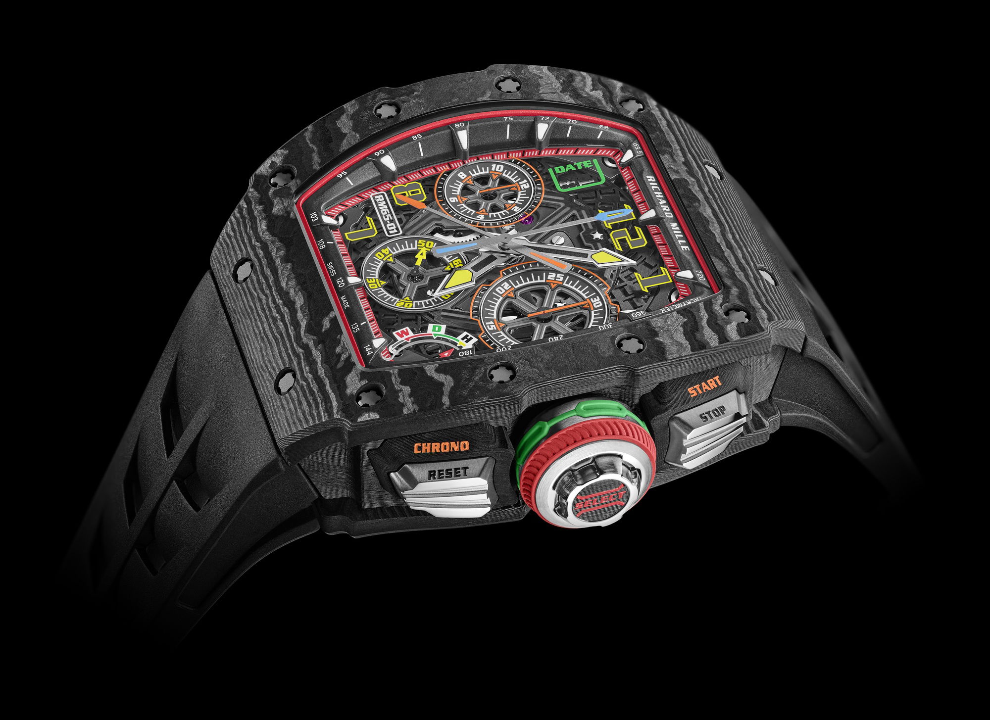 Richard Mille RM 65-01 Automatic Split-Seconds Chronograph Carbon TPT® - View 3