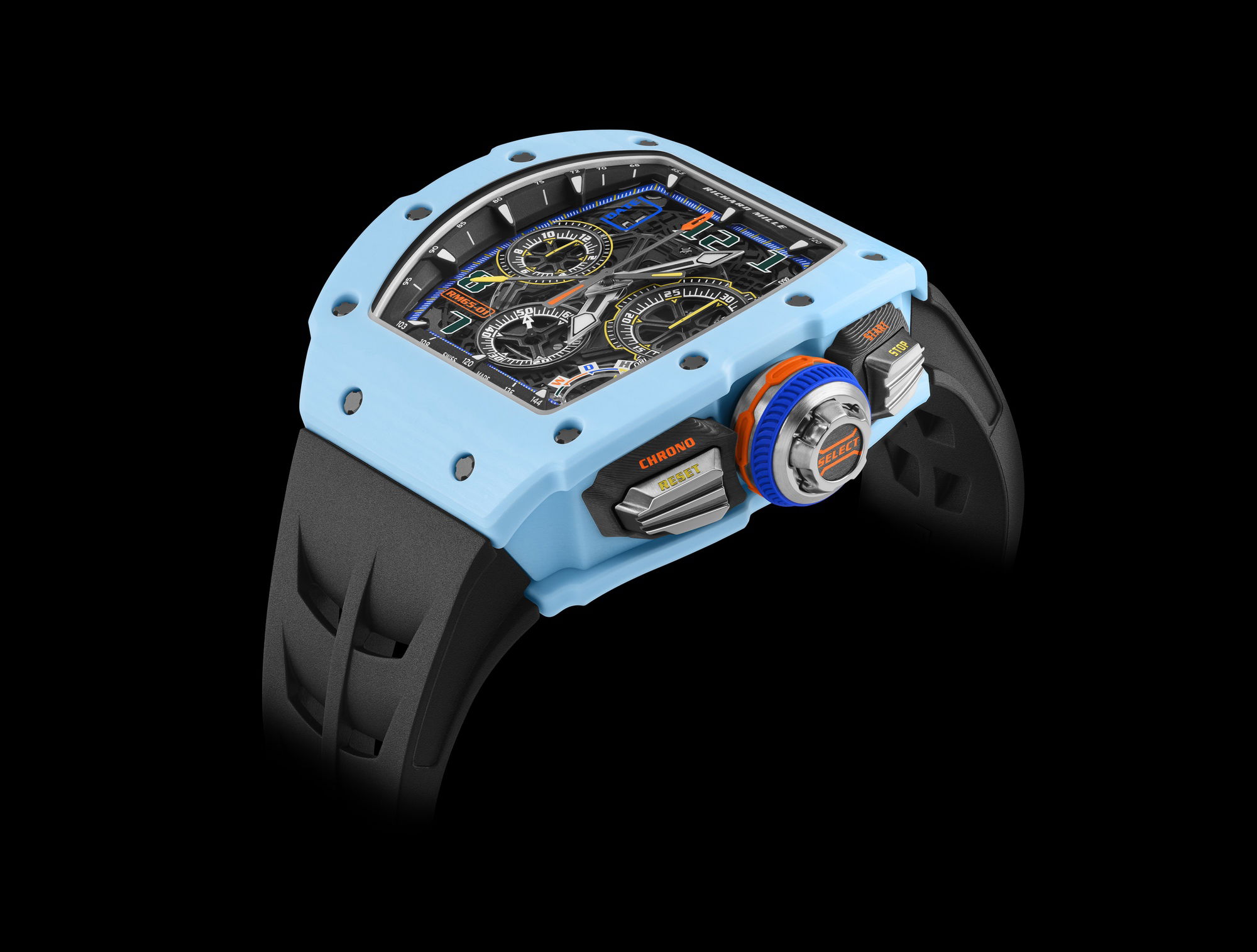 Richard Mille RM 65-01 Automatic Split-Seconds Chronograph Pastek Blue Quartz TPT® - View 3