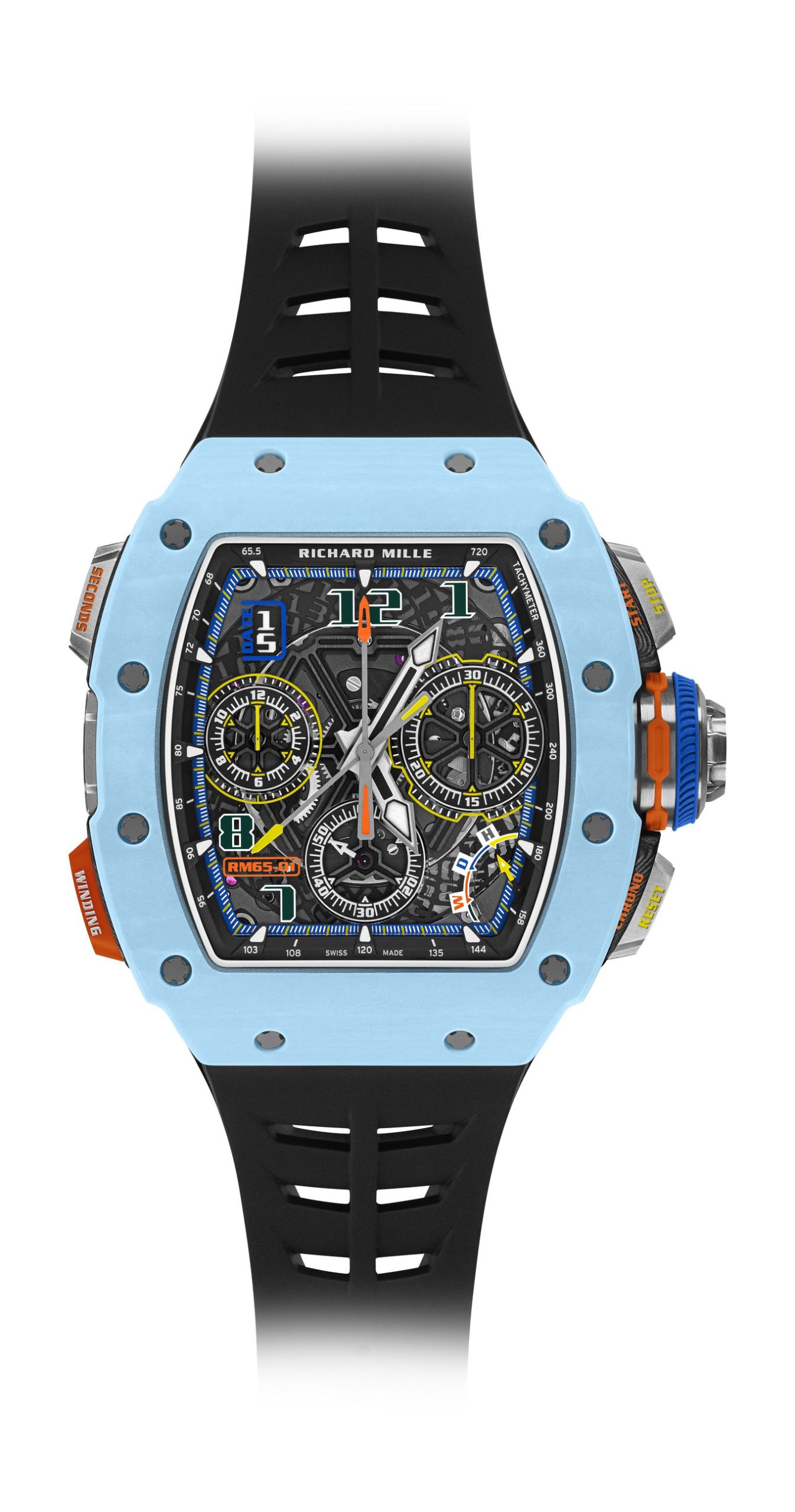 Richard Mille RM 65-01 Automatic Split-Seconds Chronograph Pastek Blue Quartz TPT® watch