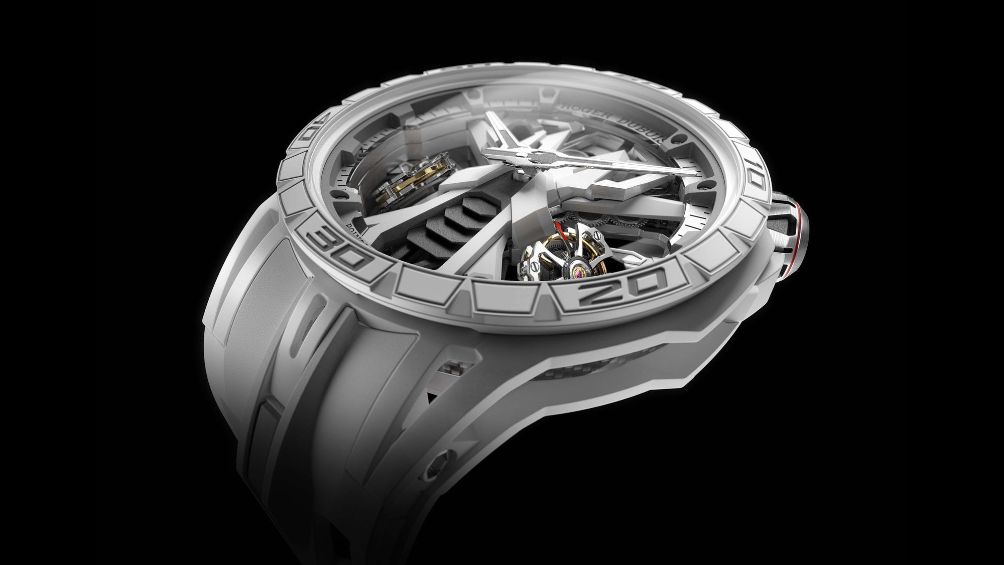 Roger Dubuis Excalibur Spider Countach White Mineral Composite Fiber - View 2