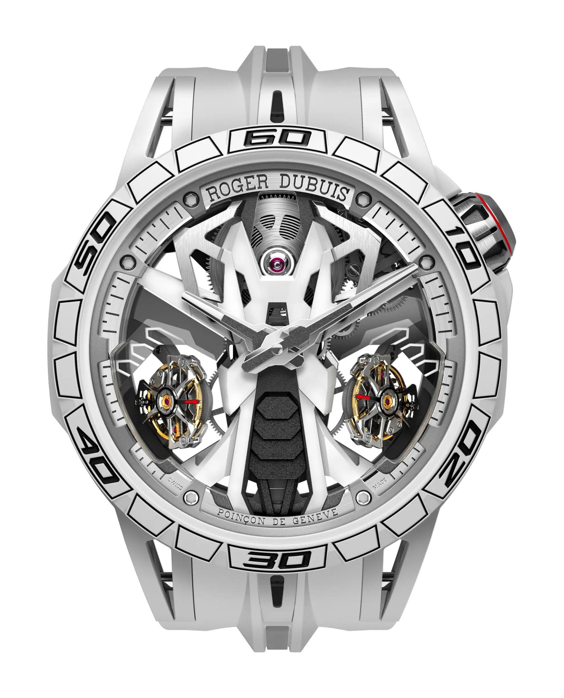 Roger Dubuis Excalibur Spider Countach White Mineral Composite Fiber watch