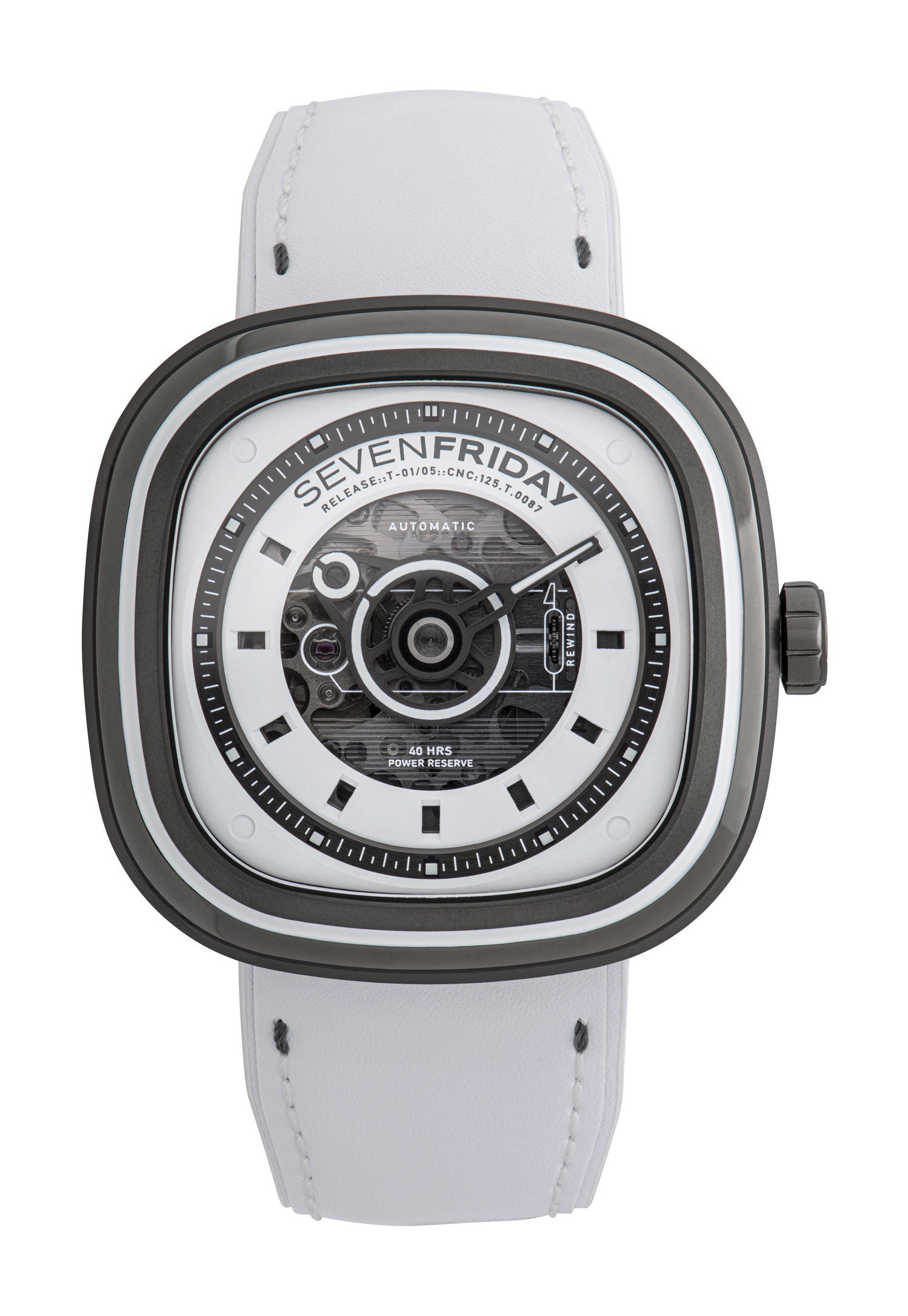 SevenFriday T1/05 “White T” watch