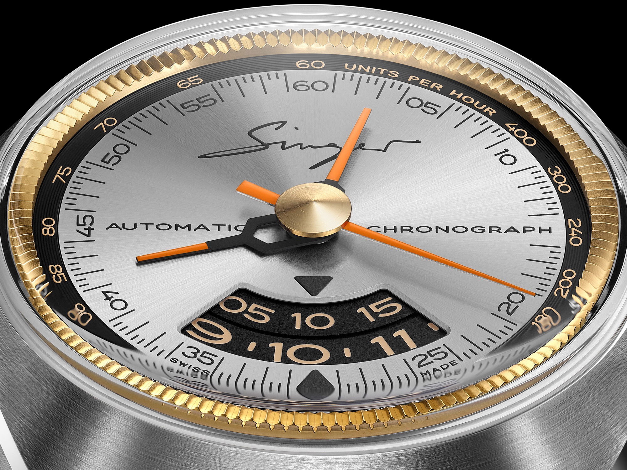 Singer Reimagined 1969 Chronograph Sunray Gray - View 3
