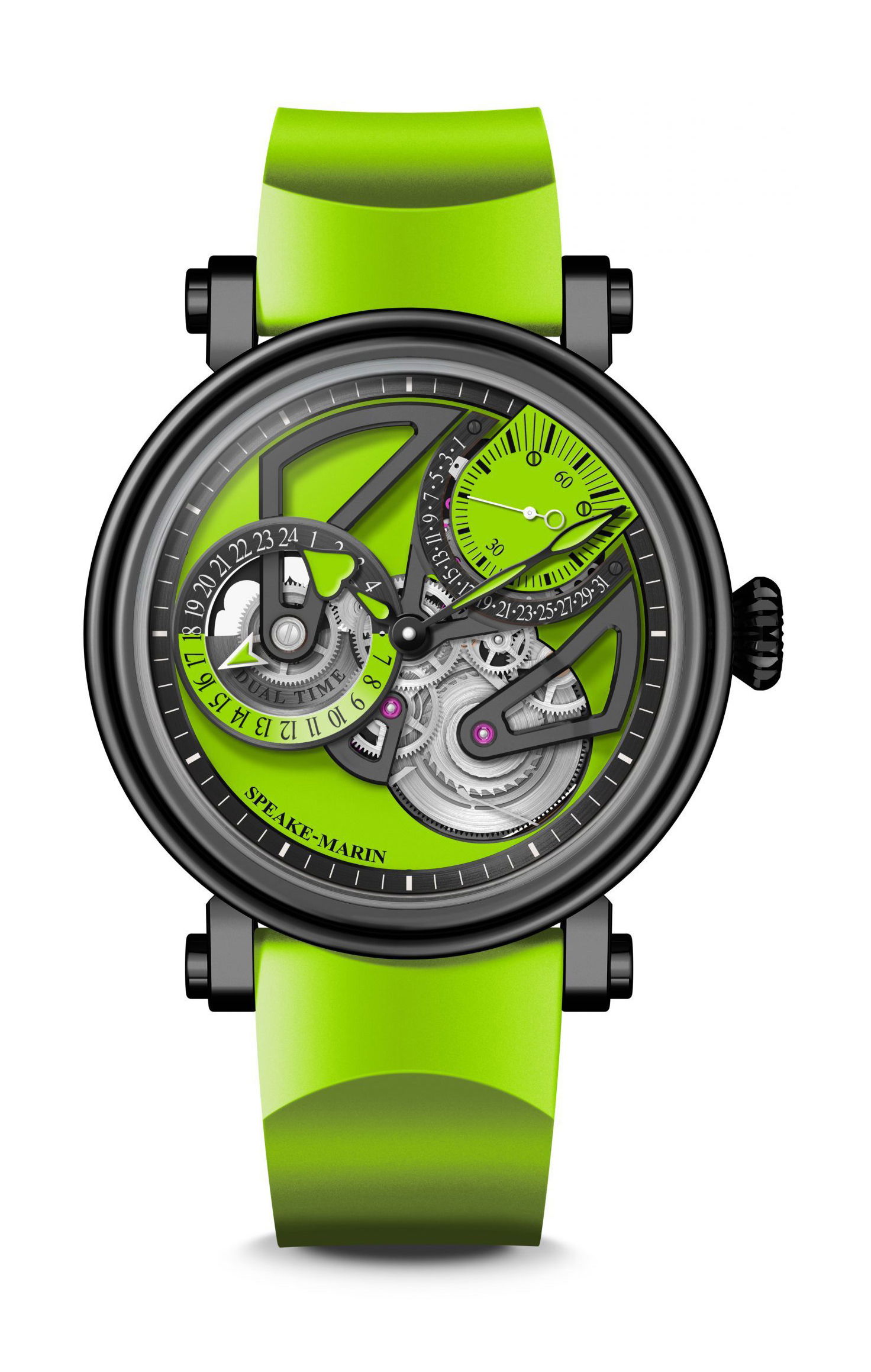 Speake-Marin Openworkes Dual Time Lime watch