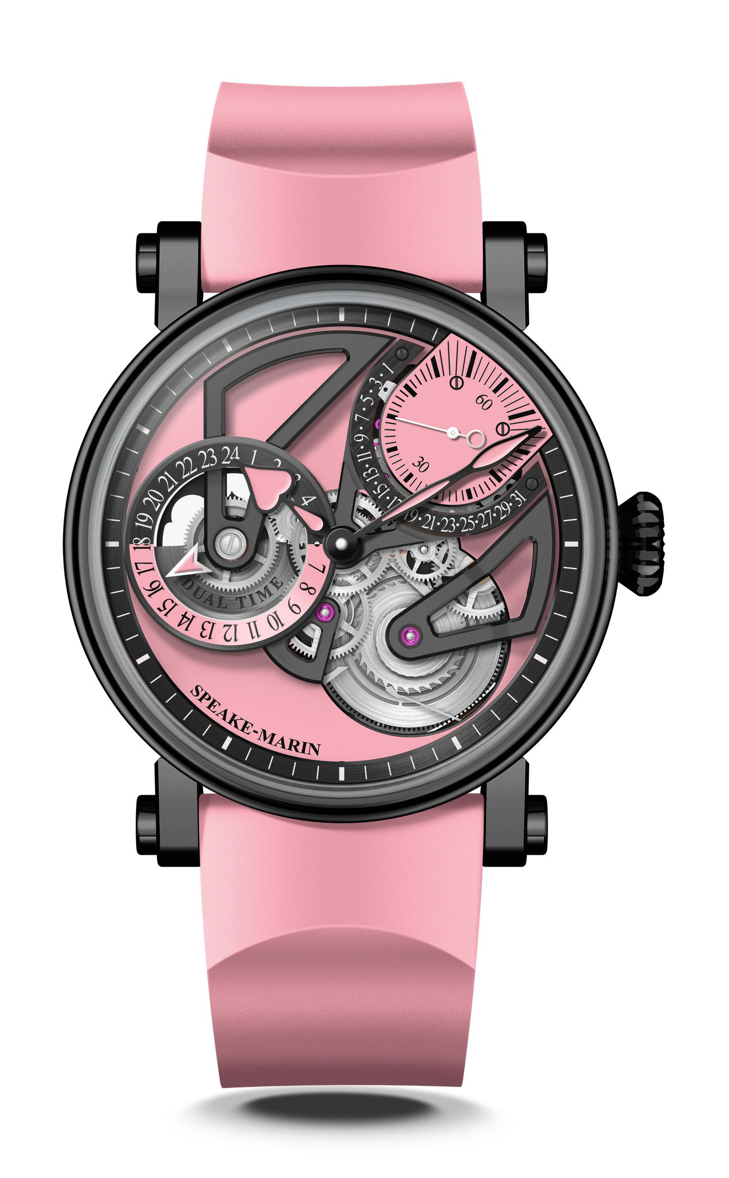Speake-Marin Openworked Dual Time Pink watch