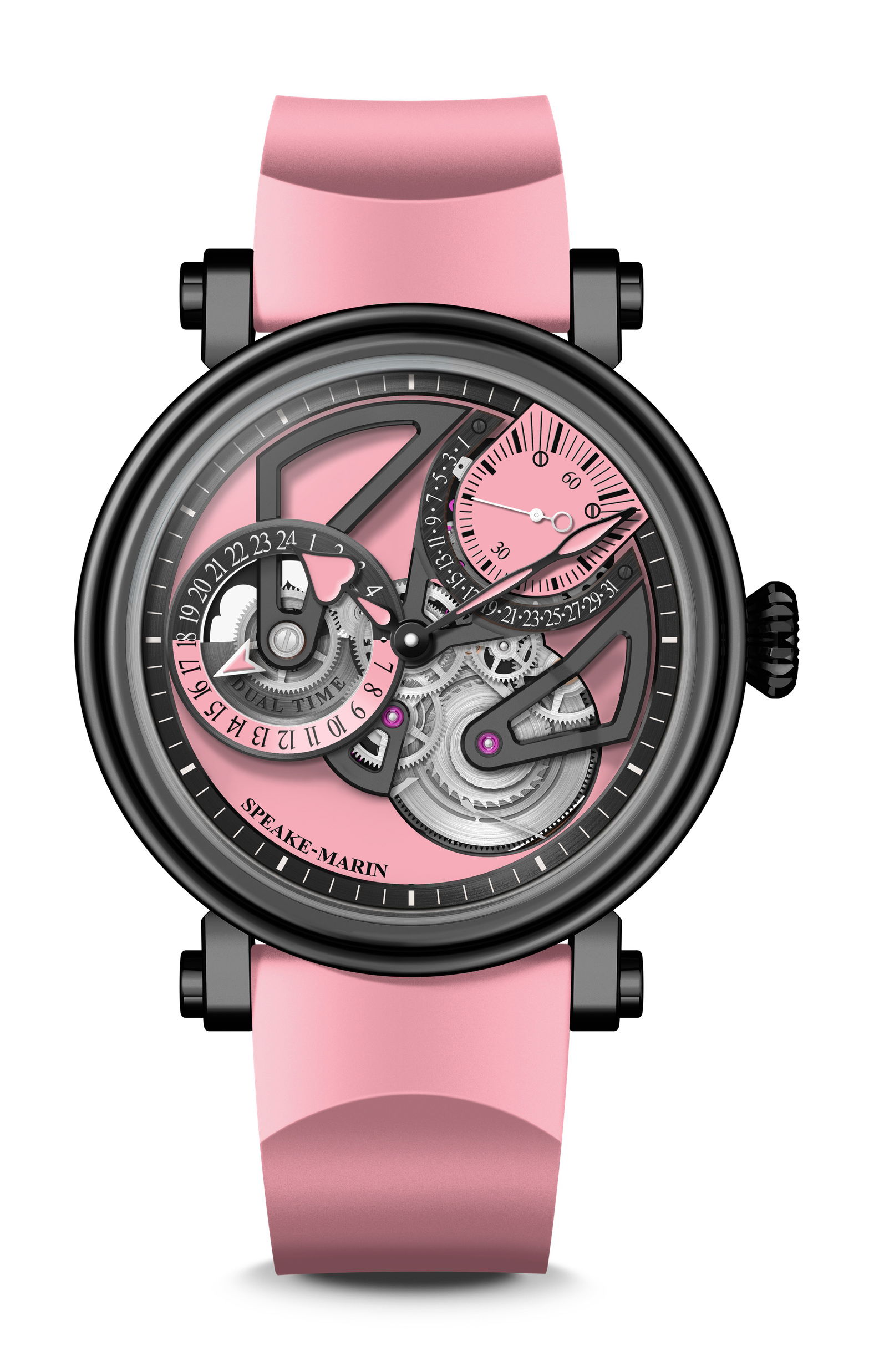 Speake-Marin Openworked Dual Time Pink watch