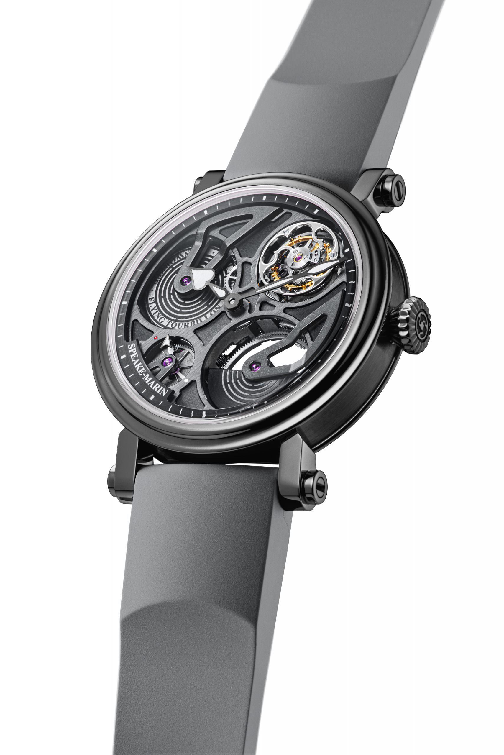Speake-Marin Openworked Tourbillon Black DLC watch