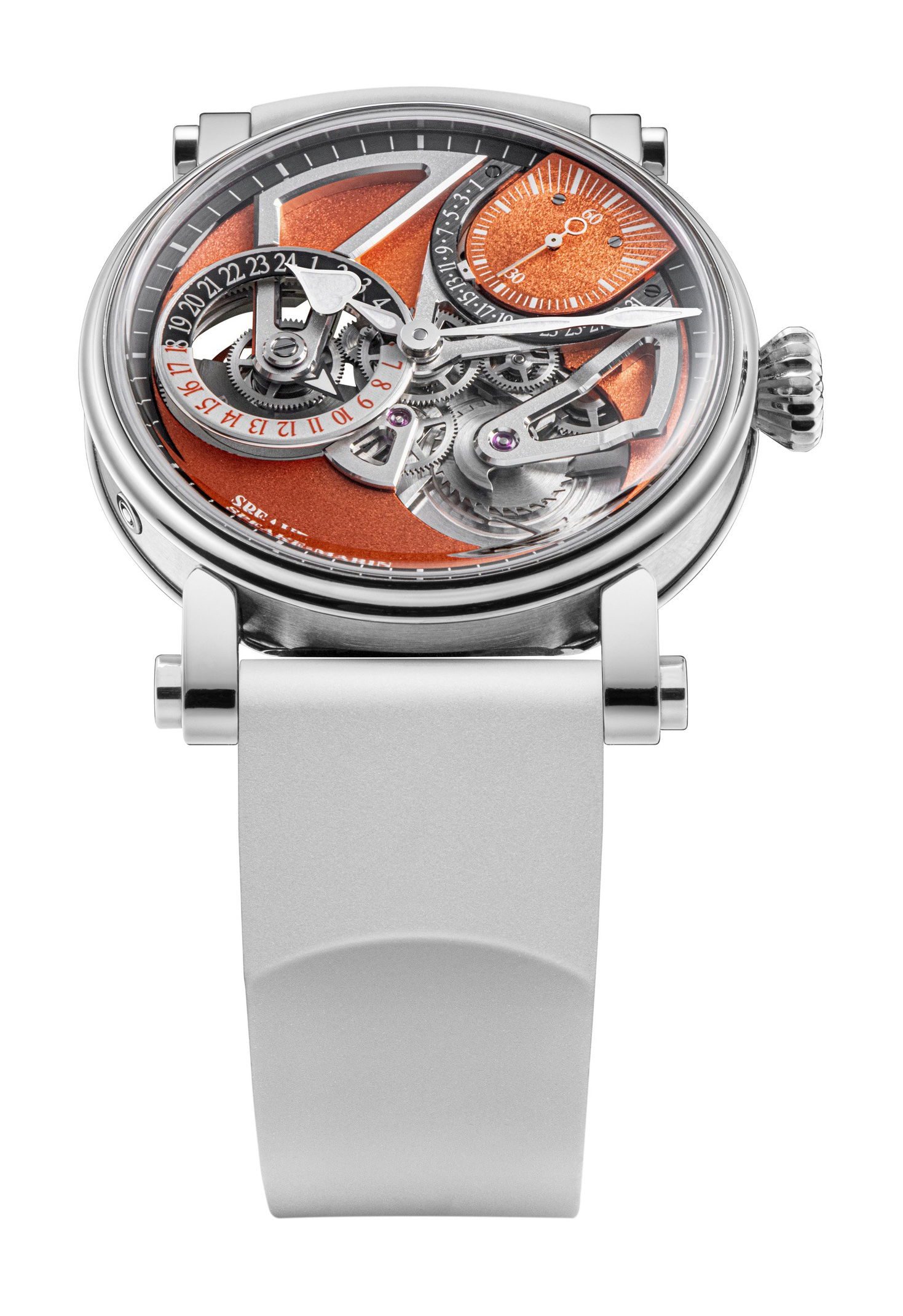 Speake-Marin Openworked Dual Time Terracotta watch