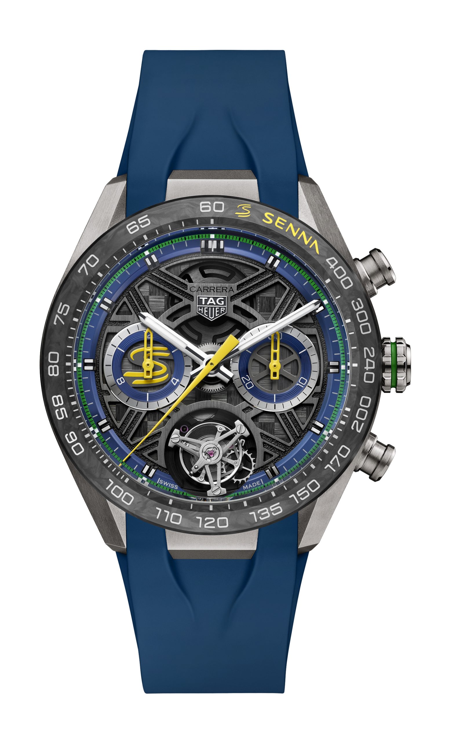 TAG Heuer Carrera Chronograph Tourbillon x Senna watch