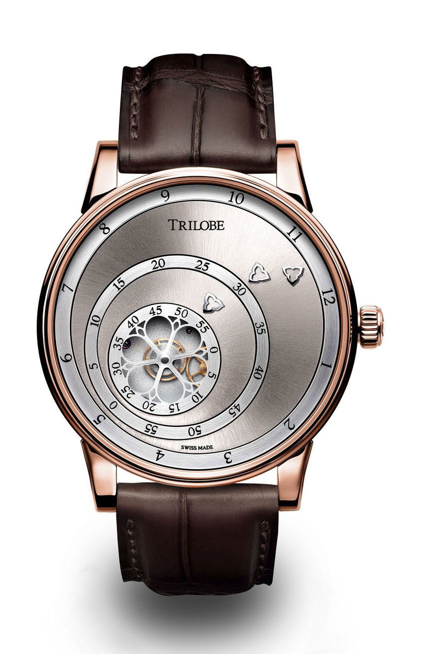 Trilobe Les Matinaux Rose Gold Sunray Silver watch