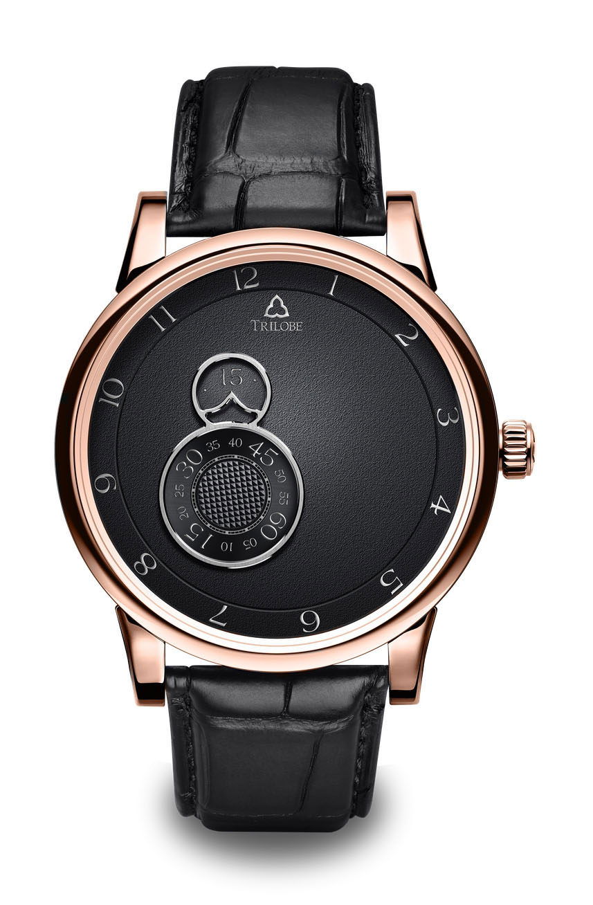 Trilobe Nuit Fantastique Grained Black Rose Gold watch