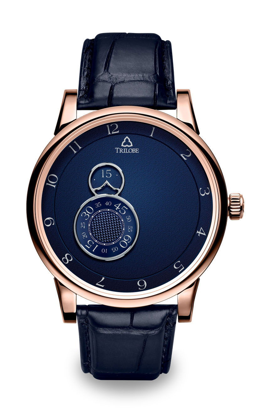 Trilobe Nuit Fantastique Grained Blue Rose Gold watch