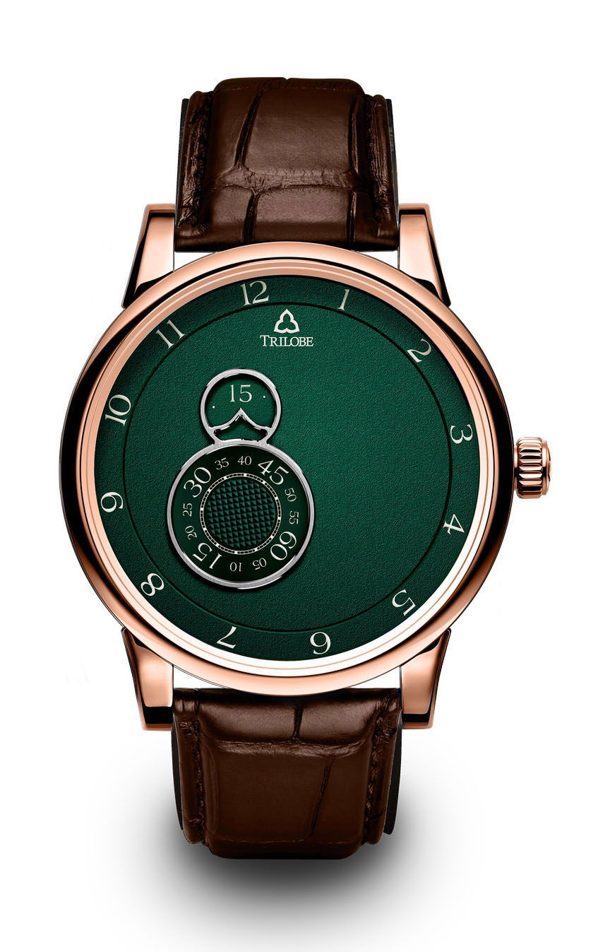 Trilobe Nuit Fantastique Grained Green Rose Gold watch