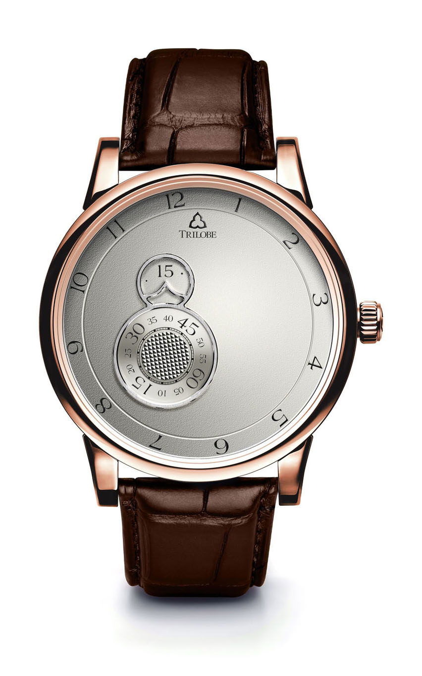 Trilobe Nuit Fantastique Grained Silver Rose Gold watch