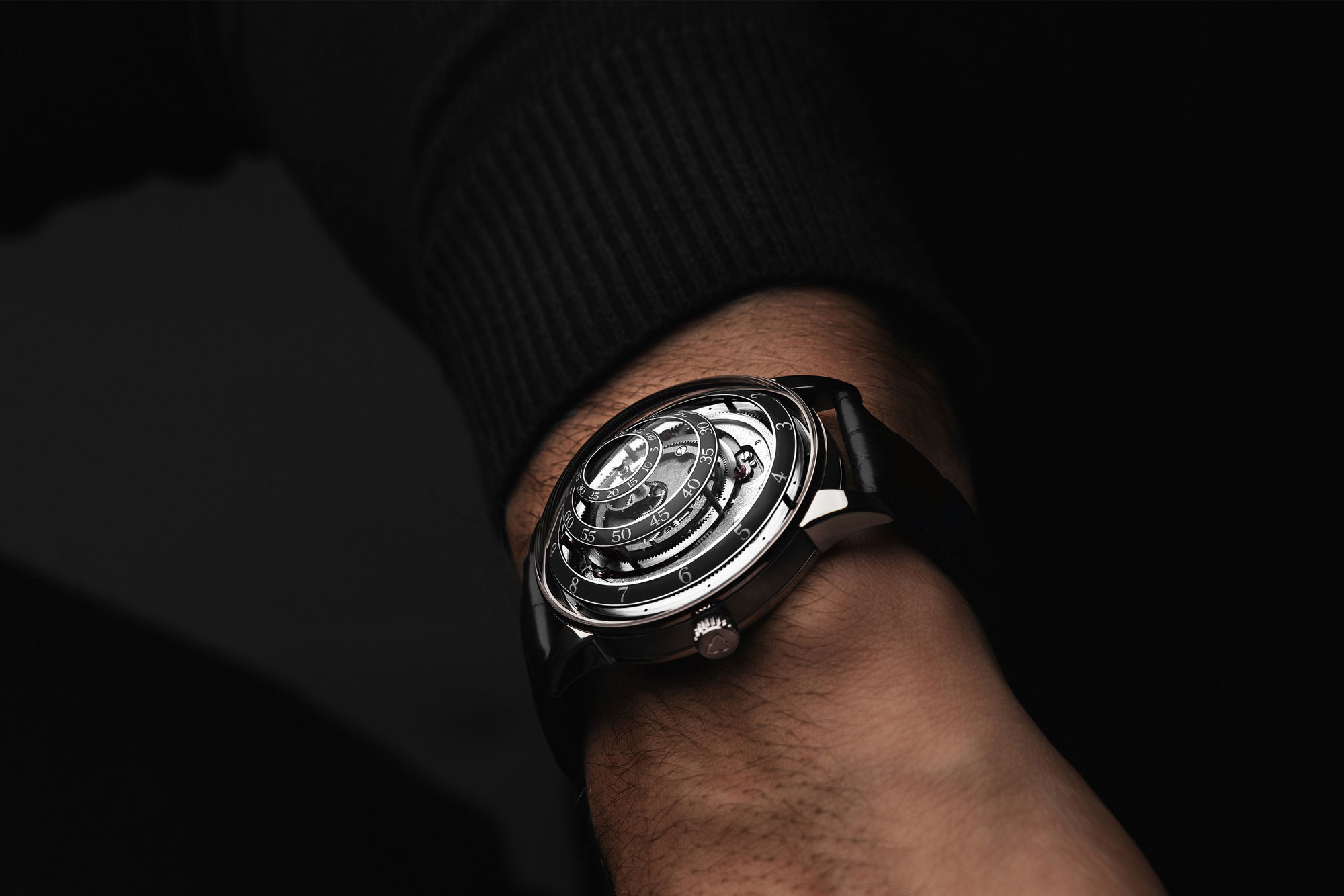 Trilobe Une Folle Journée Rhodium Plated Black - View 2