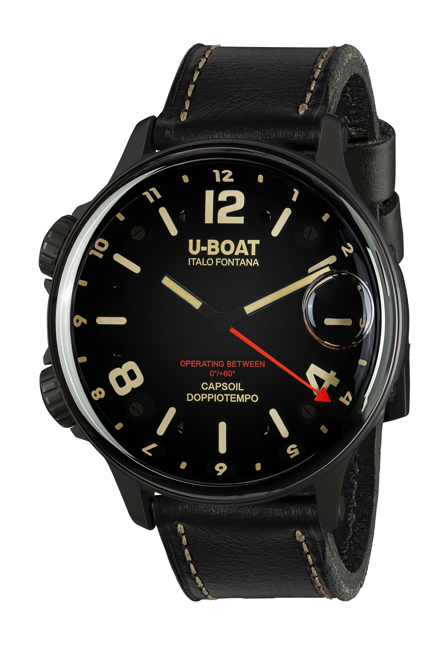 U-Boat Capsoil Doppiotempo 55 DLC BK BE watch