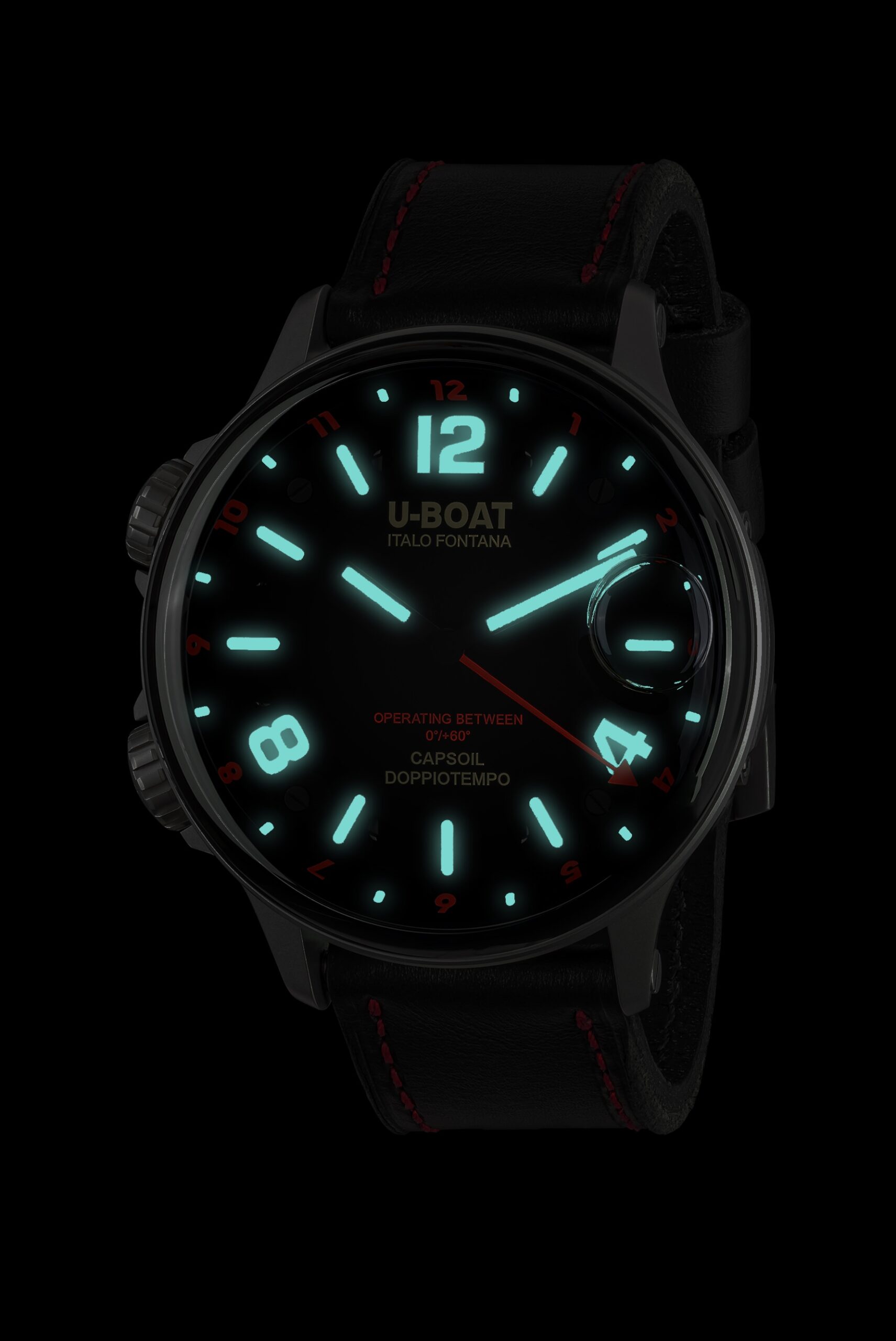 U-Boat Capsoil Doppiotempo 55 SS Red - View 3