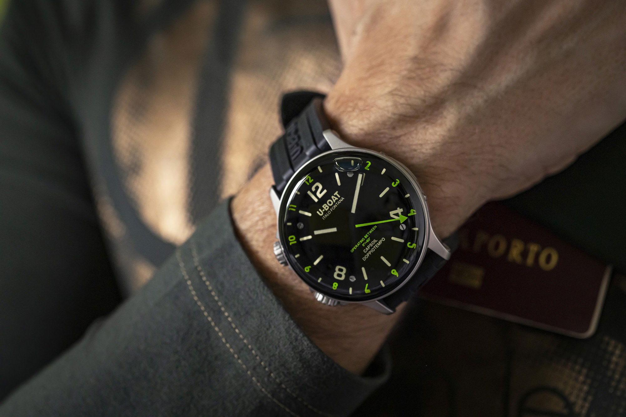 U-Boat Capsoil Doppiotempo 45 SS Green Rehaut - View 2