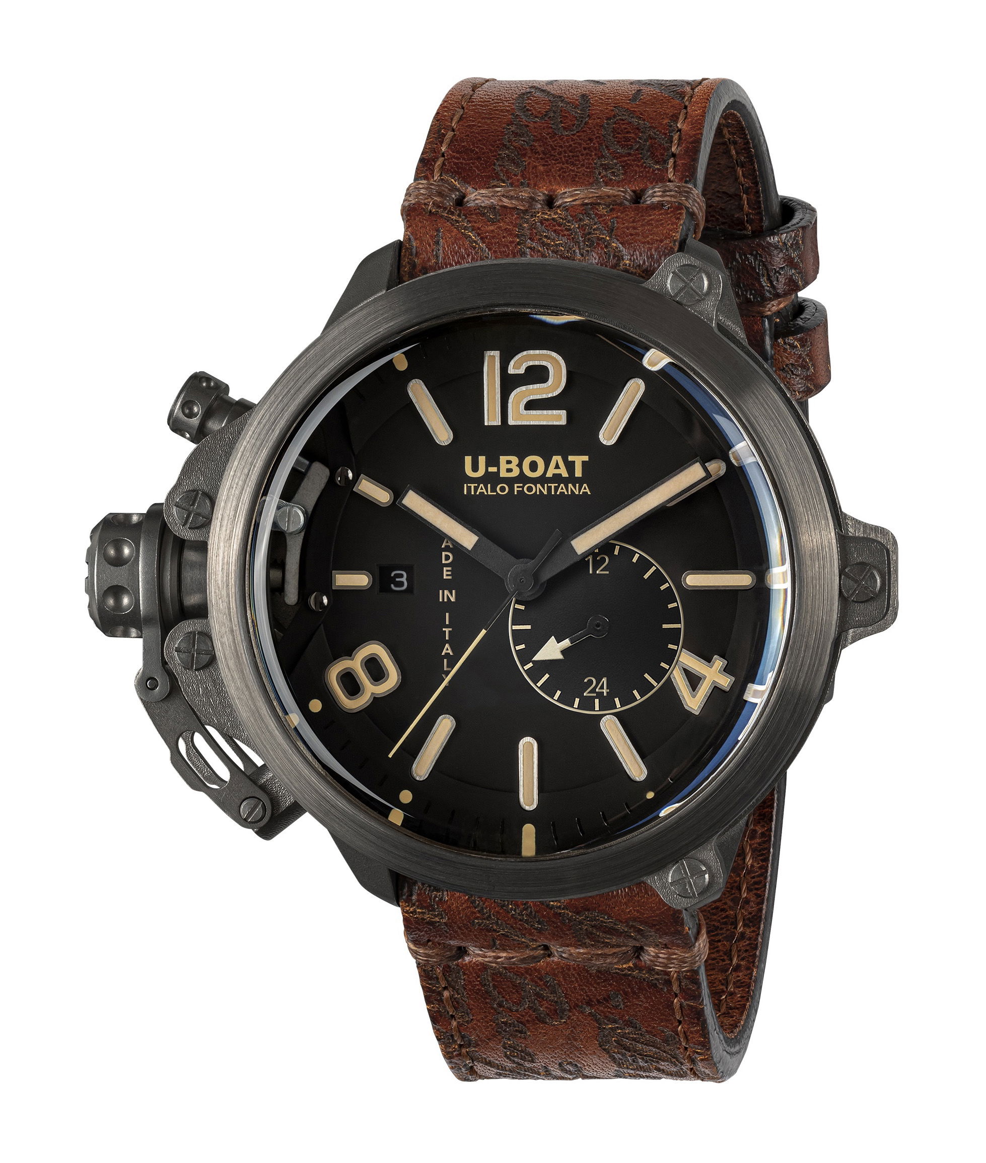 U-Boat Capsule 50 SS Titanium BK BE watch