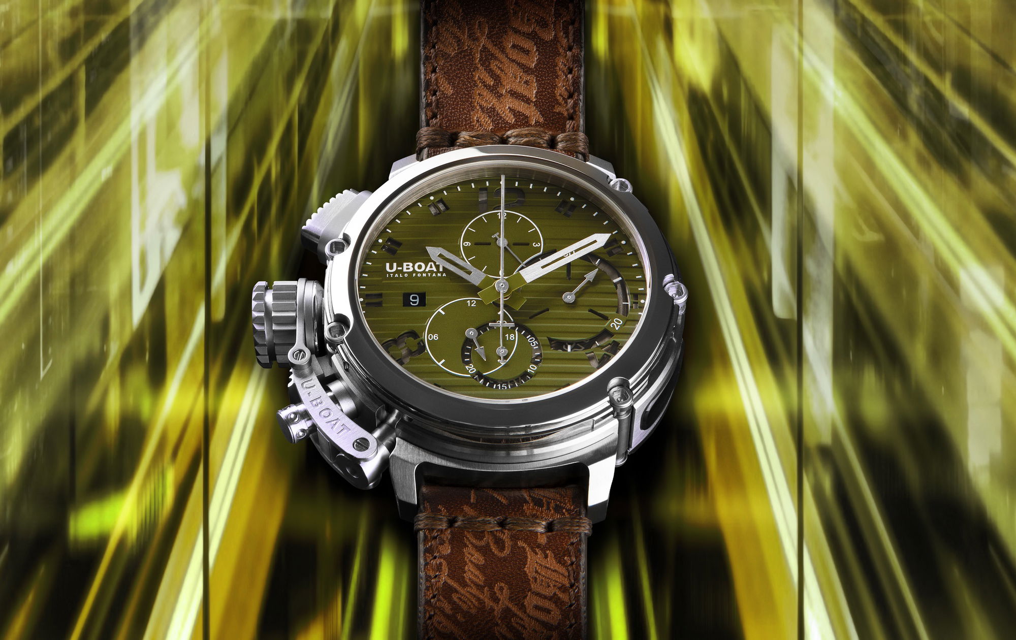 U-Boat Chimera 46 Chrono SS Verde - View 3