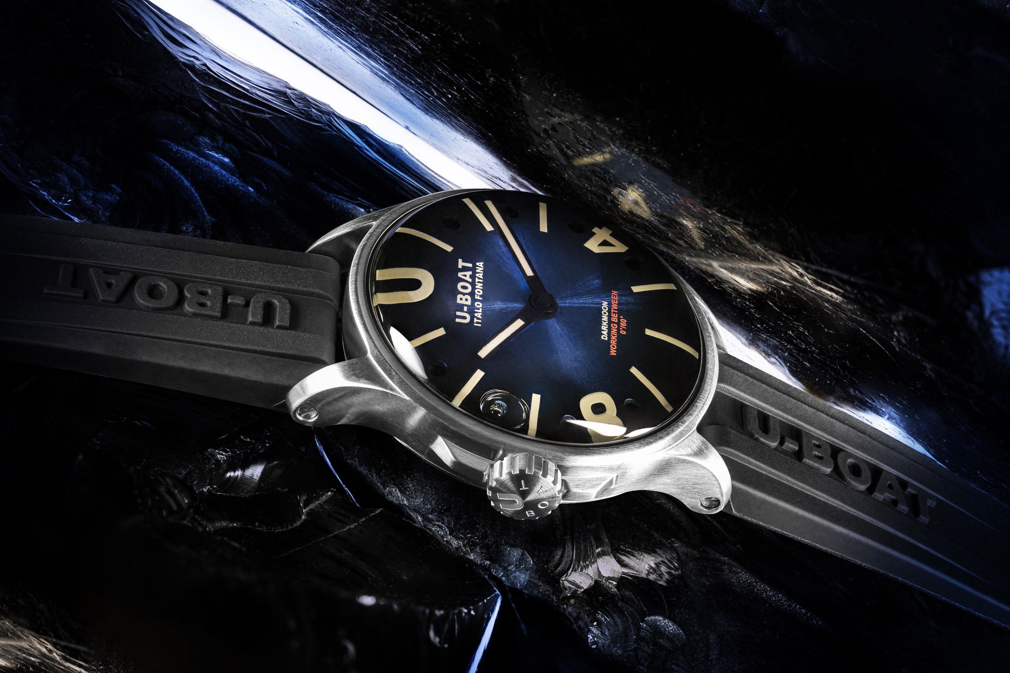 U-Boat Darkmoon 40 Blue SS Soleil - View 3