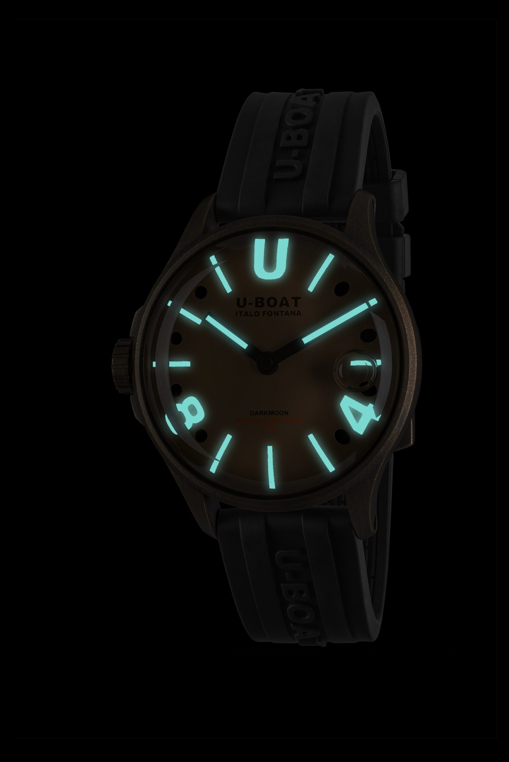 U-Boat Darkmoon 40 BR Black Vintage - View 2