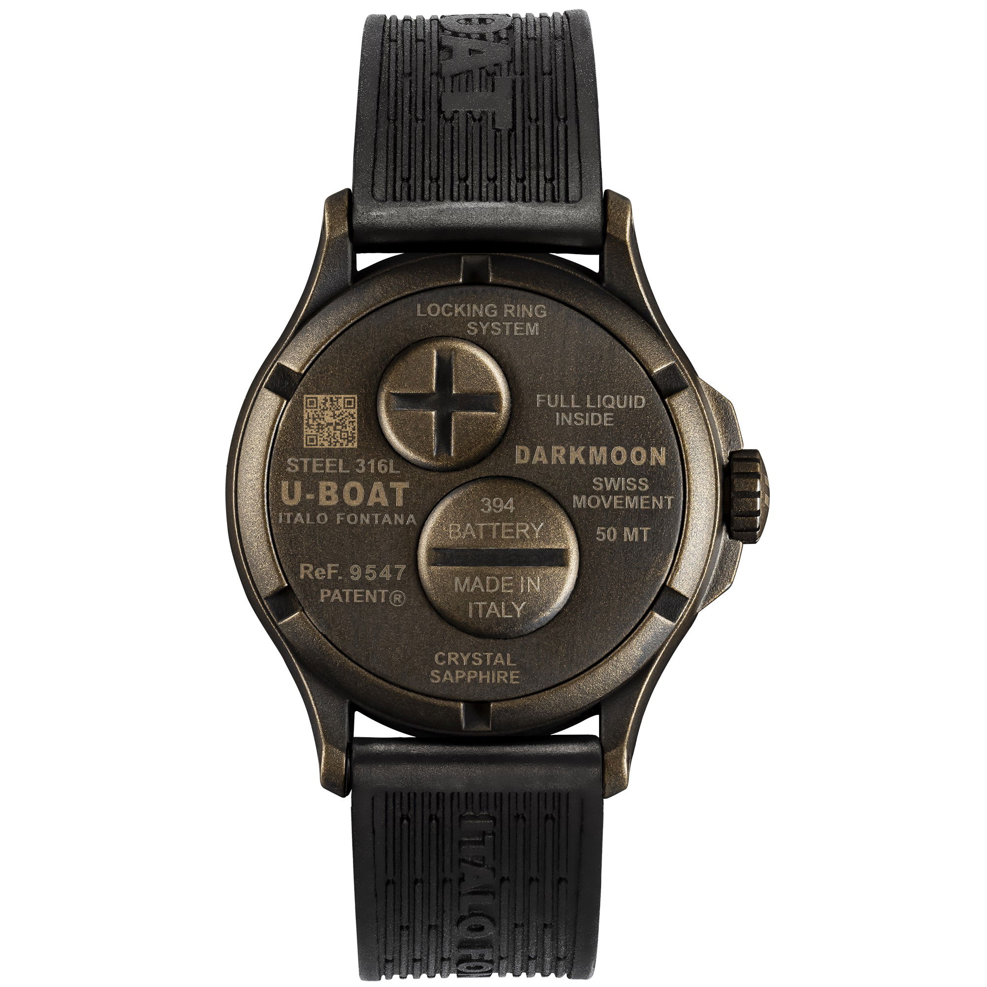 U-Boat Darkmoon 40 BR Black Vintage - View 3
