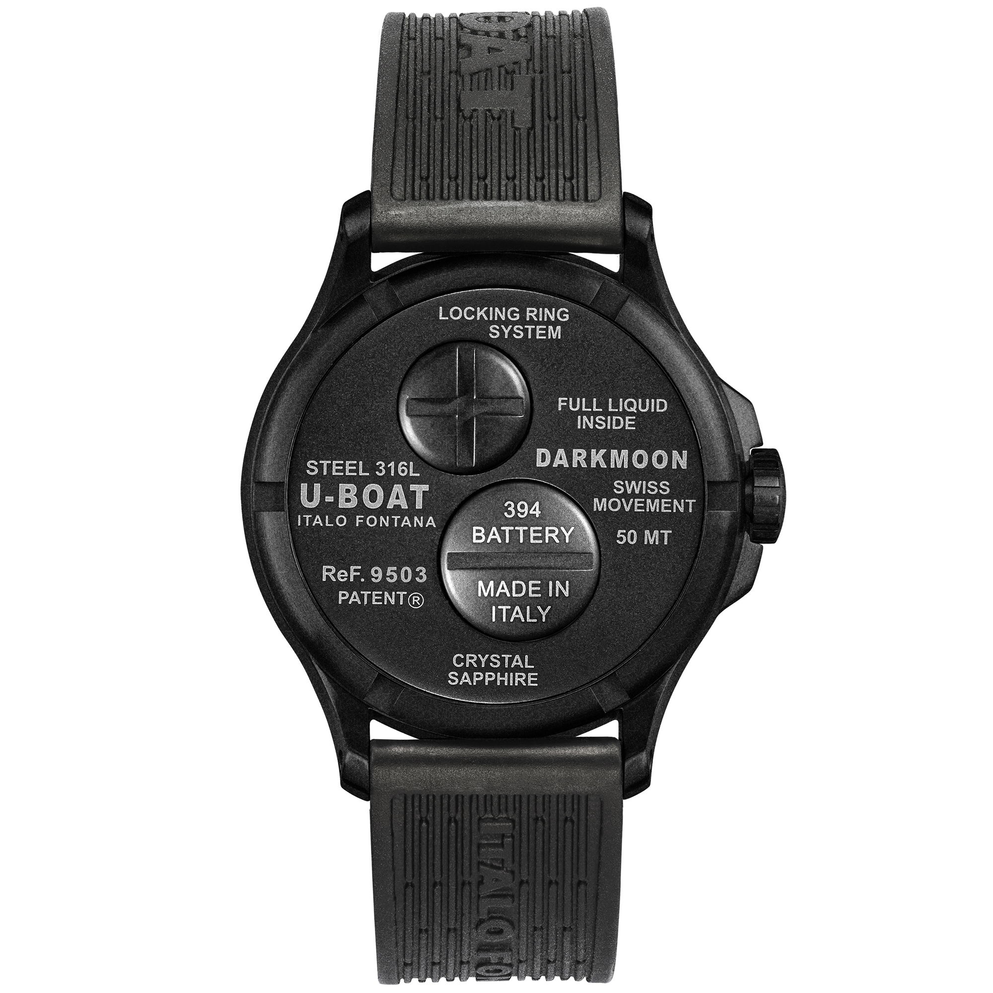 U-Boat Darkmoon 40 Green PVD Soleil - View 2