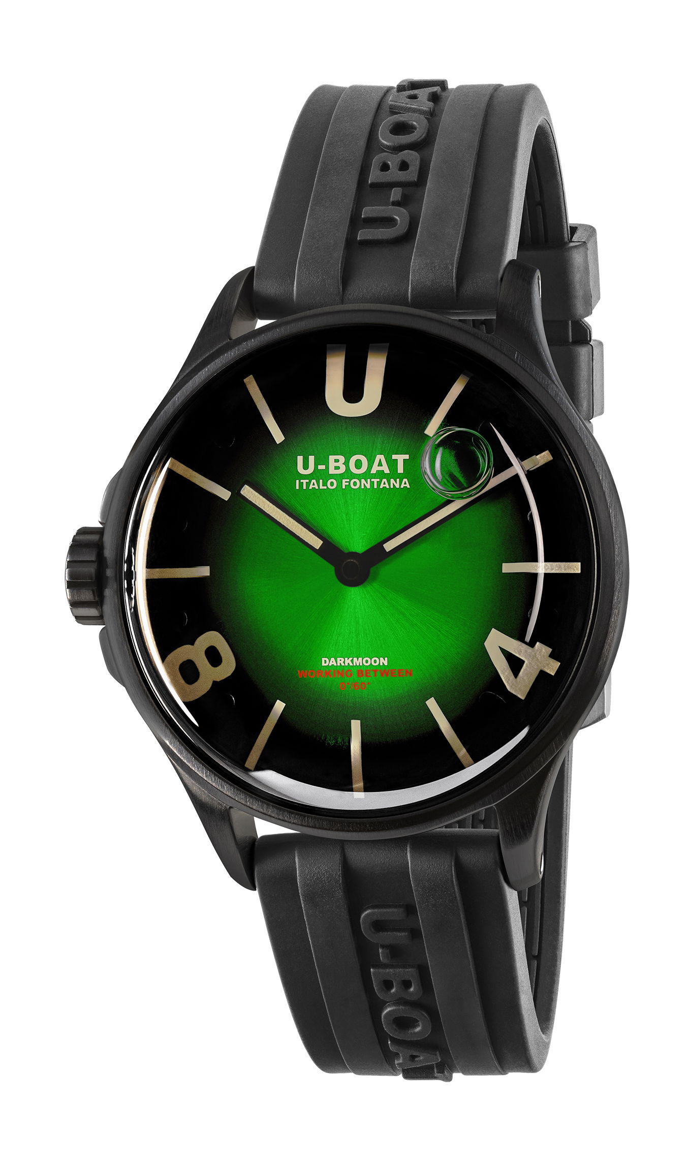 U-Boat Darkmoon 40 Green PVD Soleil watch
