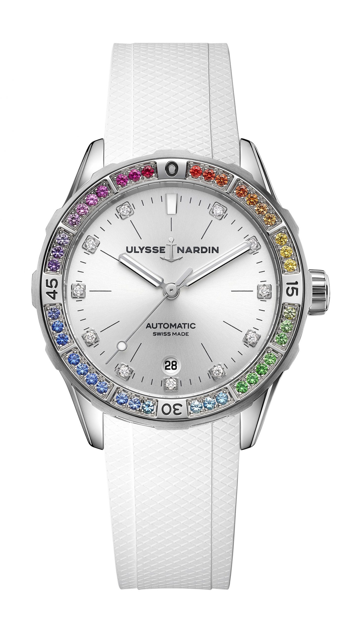 Ulysse Nardin Lady Diver Rainbow White watch