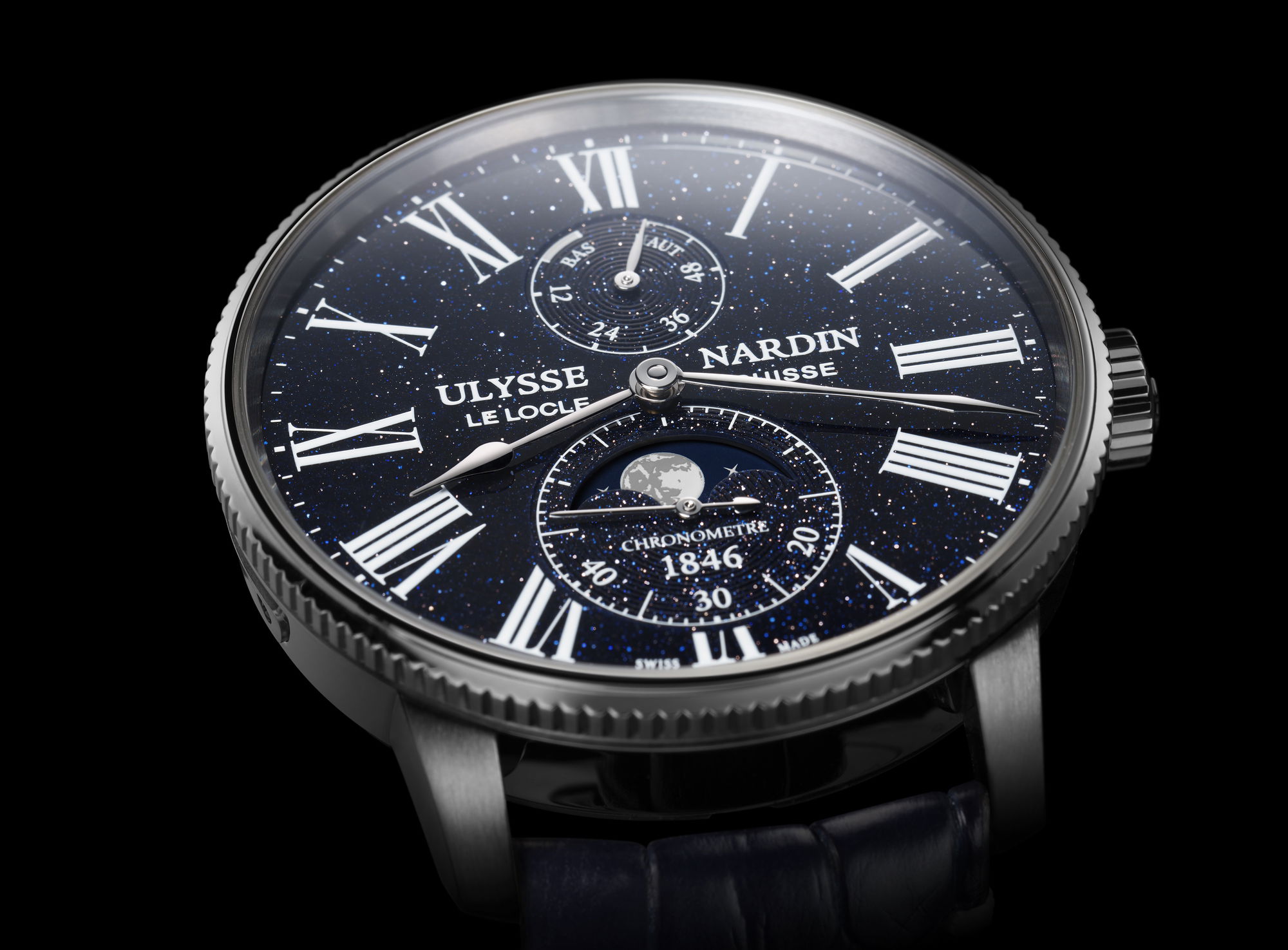 Ulysse Nardin Marine Torpilleur Moonphase Aventurine - View 2