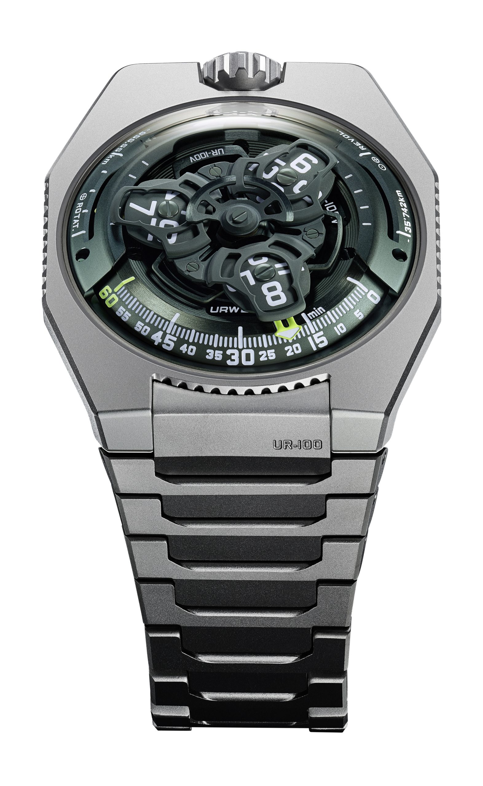 Urwerk UR-100V Magic T Hunter Green watch